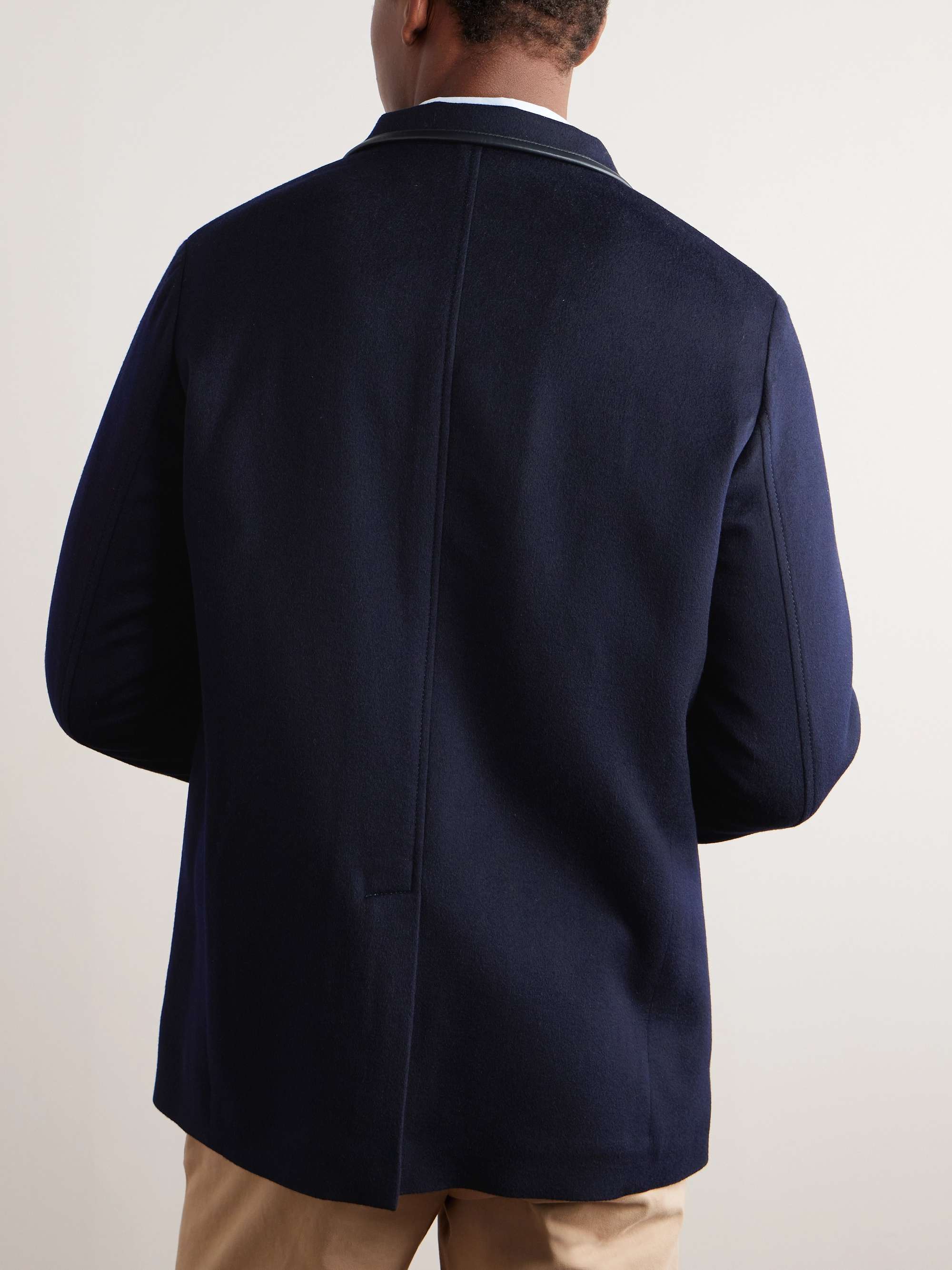 Spagna Leather-Trimmed Cashmere-Felt Jacket view