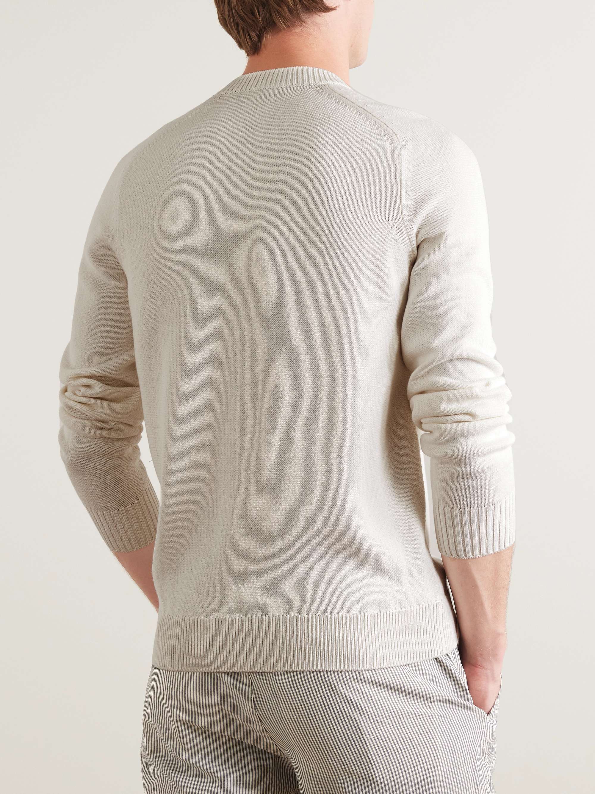 Cotton and Silk-Blend Sweater view