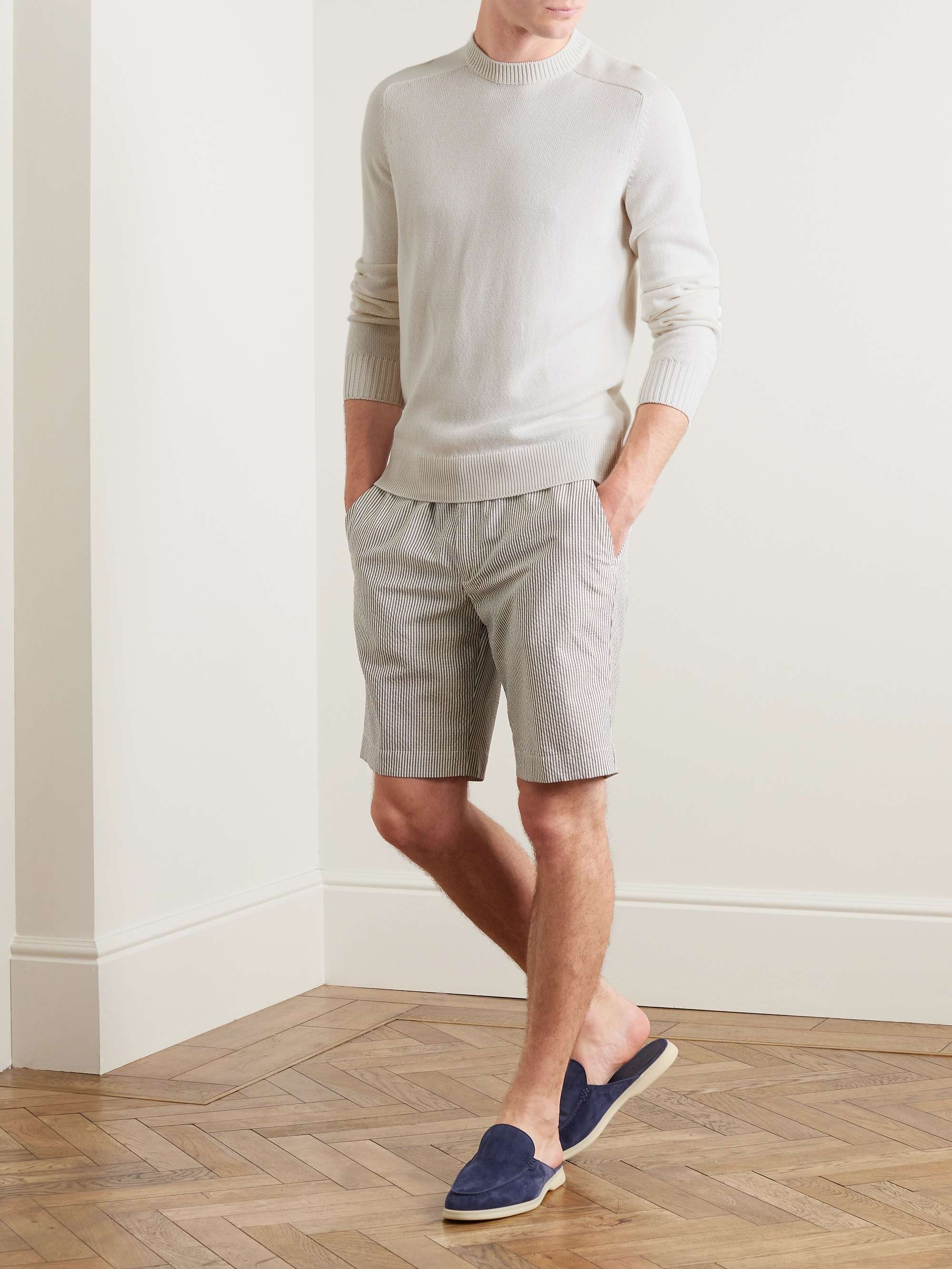Cotton and Silk-Blend Sweater view