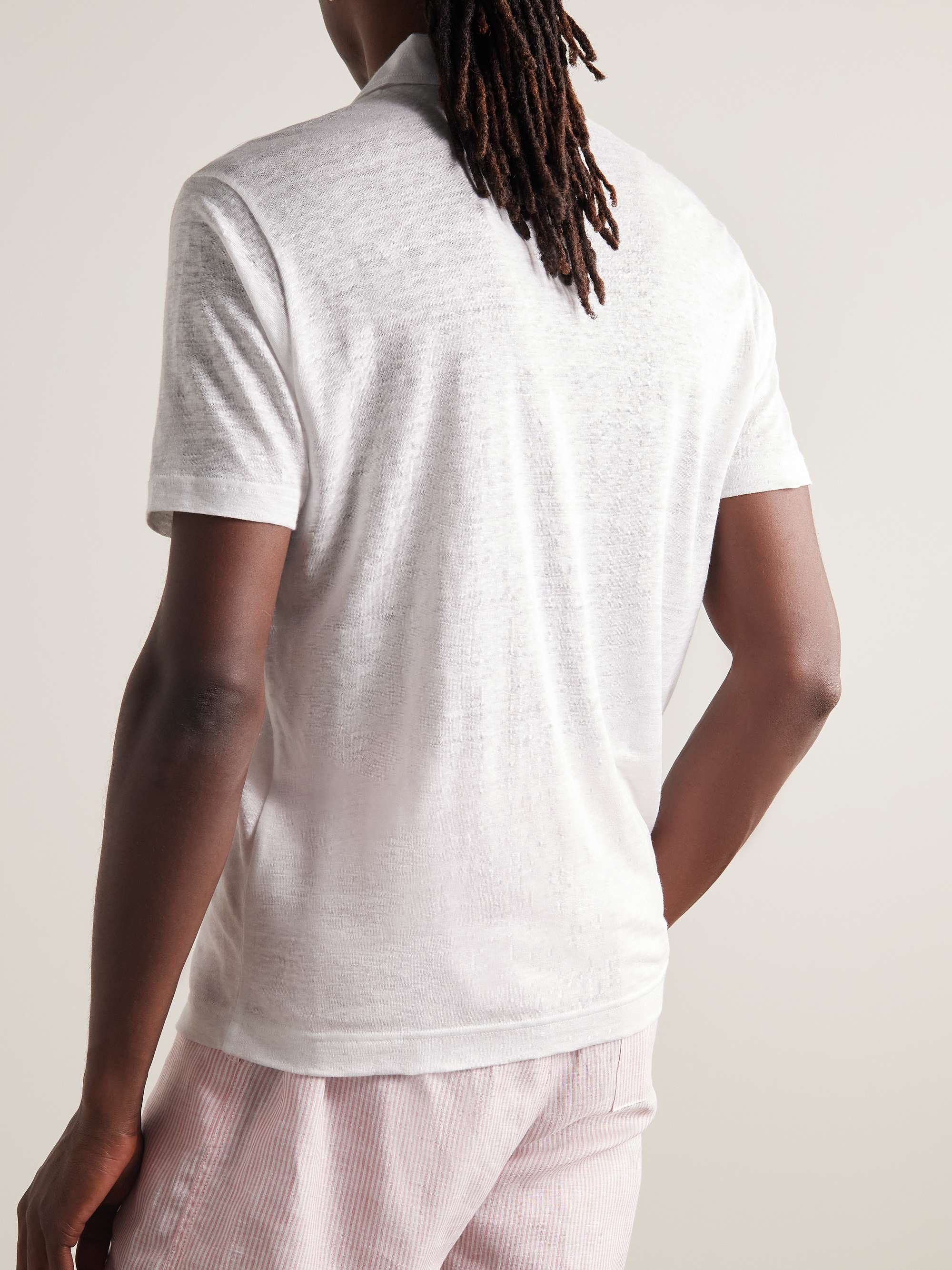 Linen-Jersey Polo Shirt view