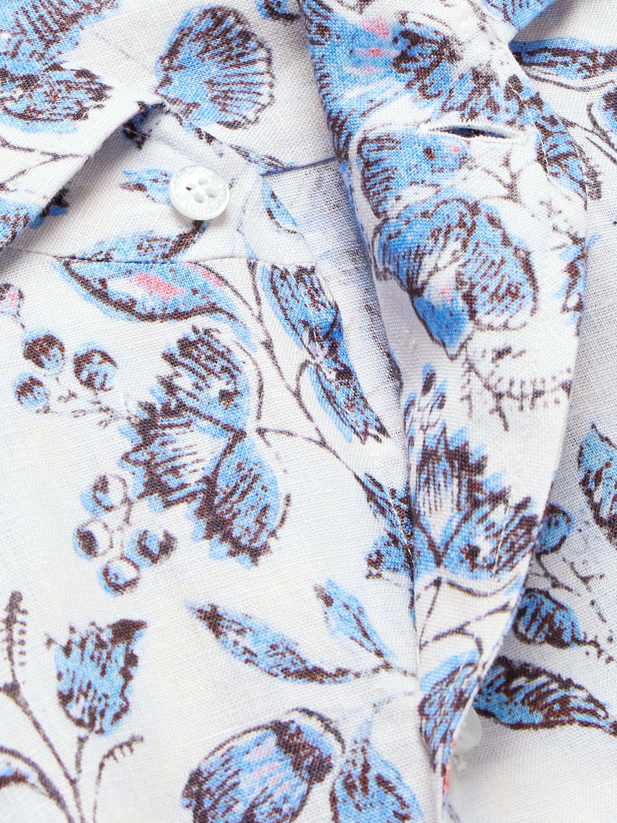 André Floral-Print Cashmere and Silk-Blend Shirt view