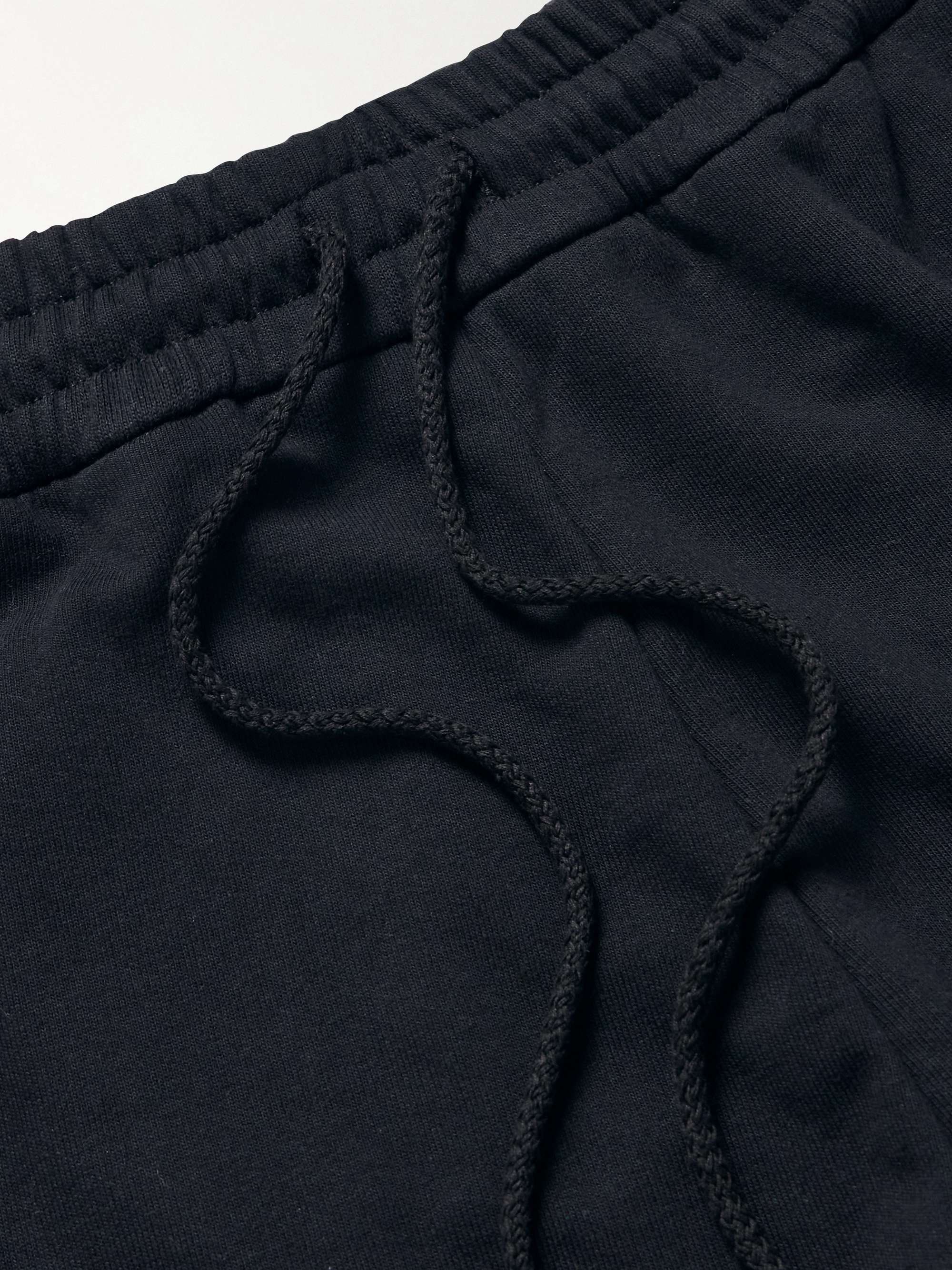 Tapered Webbing-Trimmed Jersey Sweatpants view