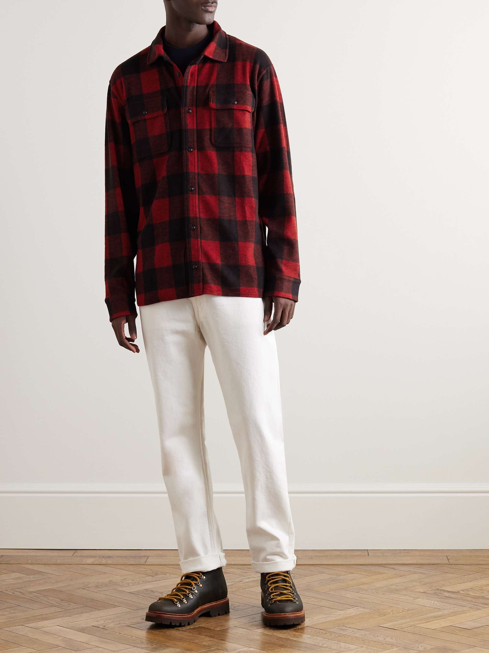 Checked Recycled-Flannel Shirt view