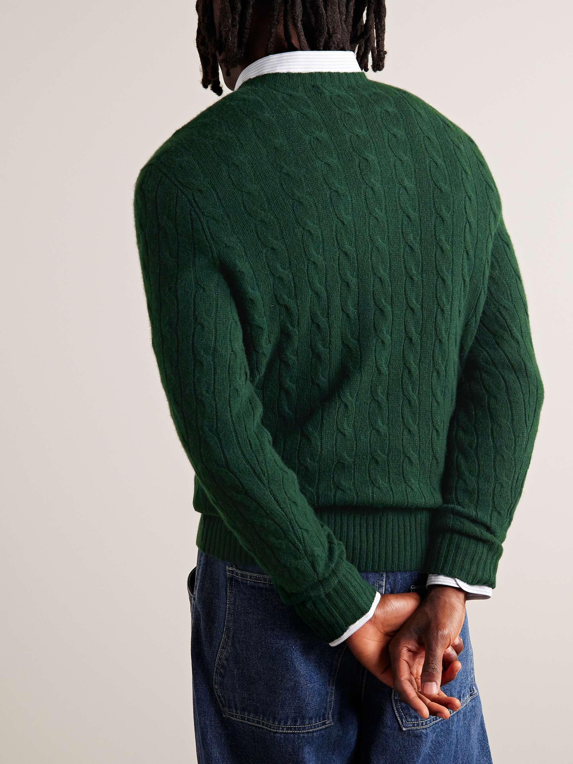 Cable-Knit Wool and Cashmere-Blend Sweater view