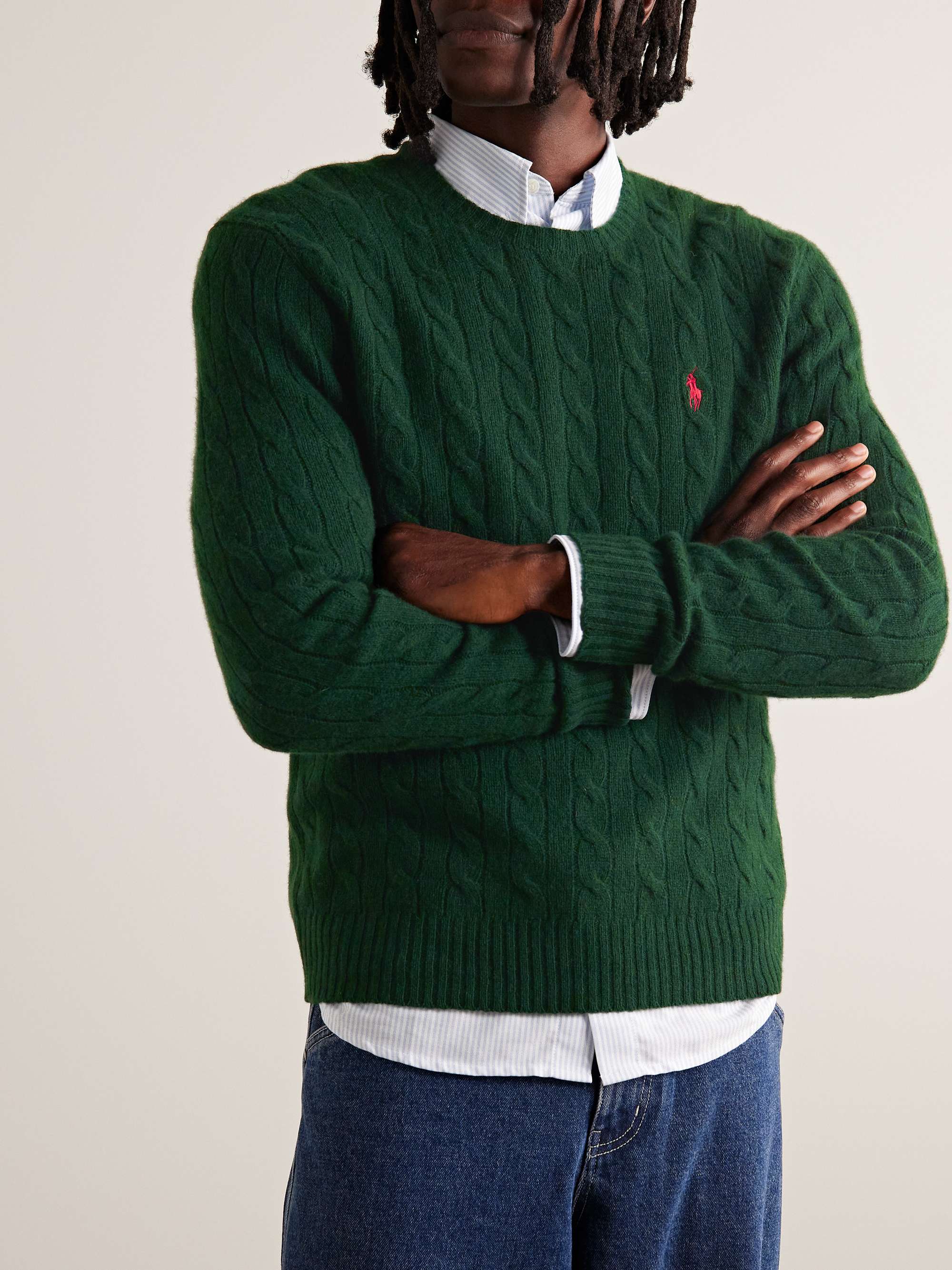 Cable-Knit Wool and Cashmere-Blend Sweater view