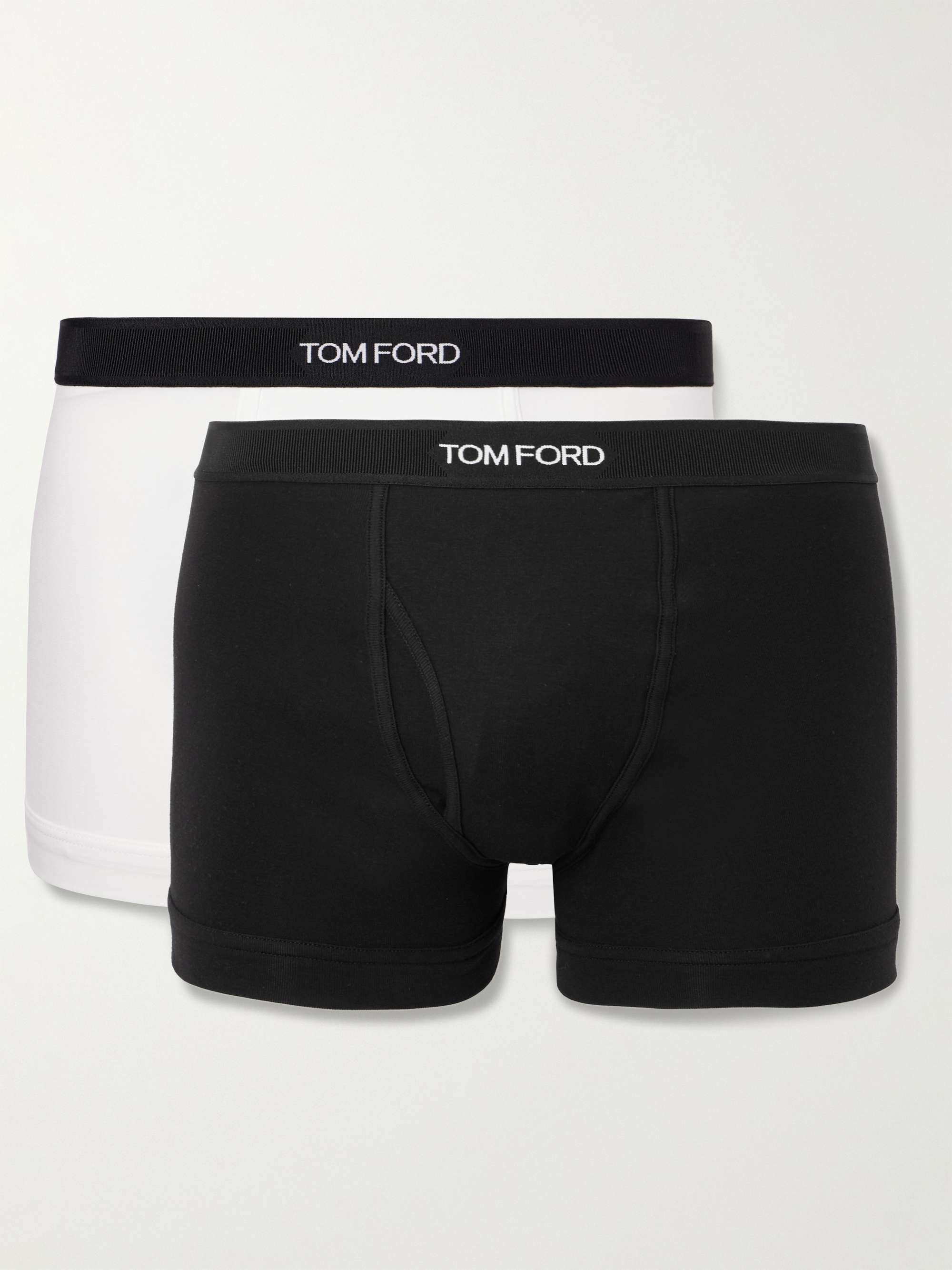 Two-Pack Stretch-Cotton Jersey Boxer Briefs view