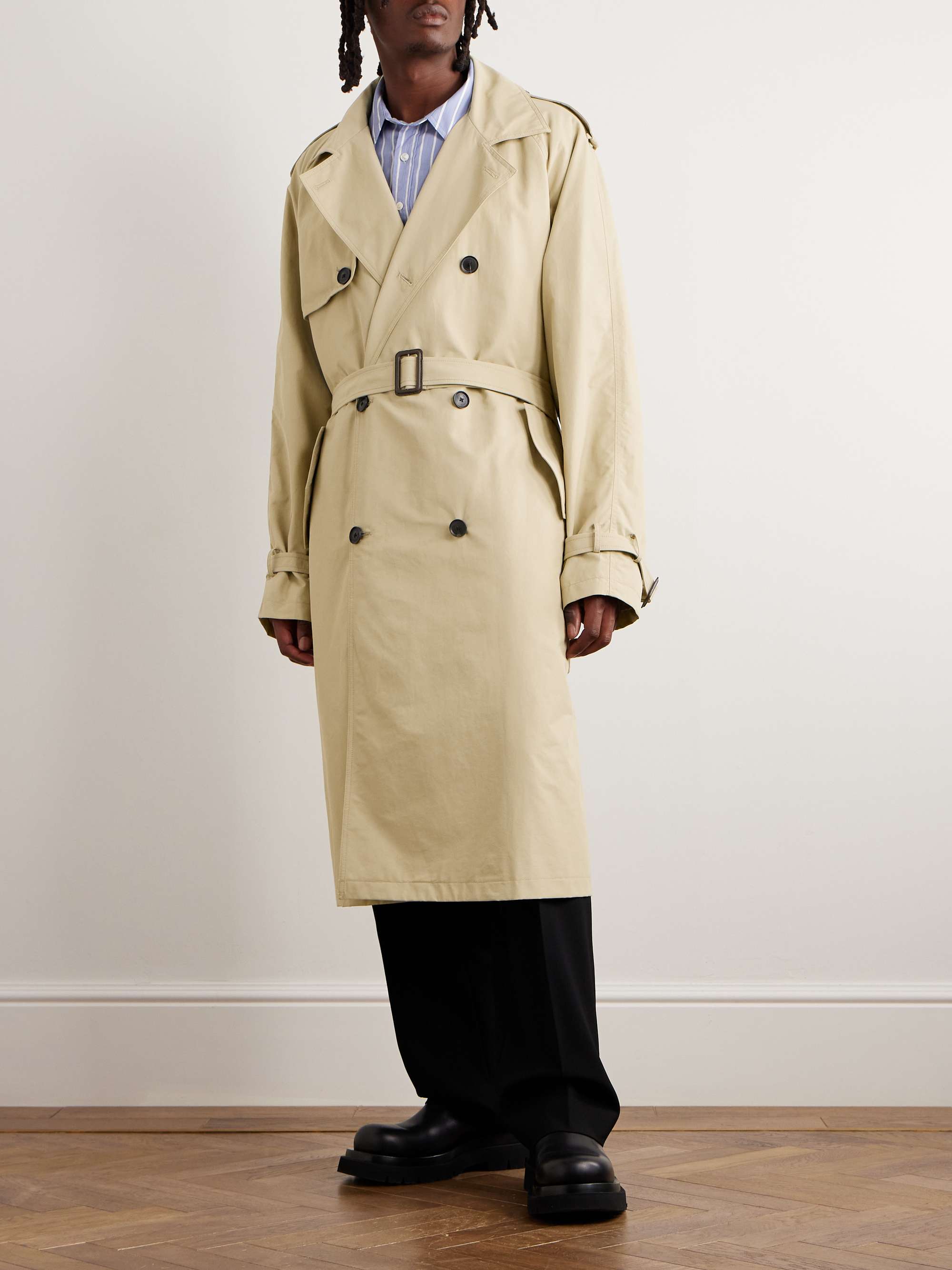Kieran Double-Breasted Cotton-Blend Coat view