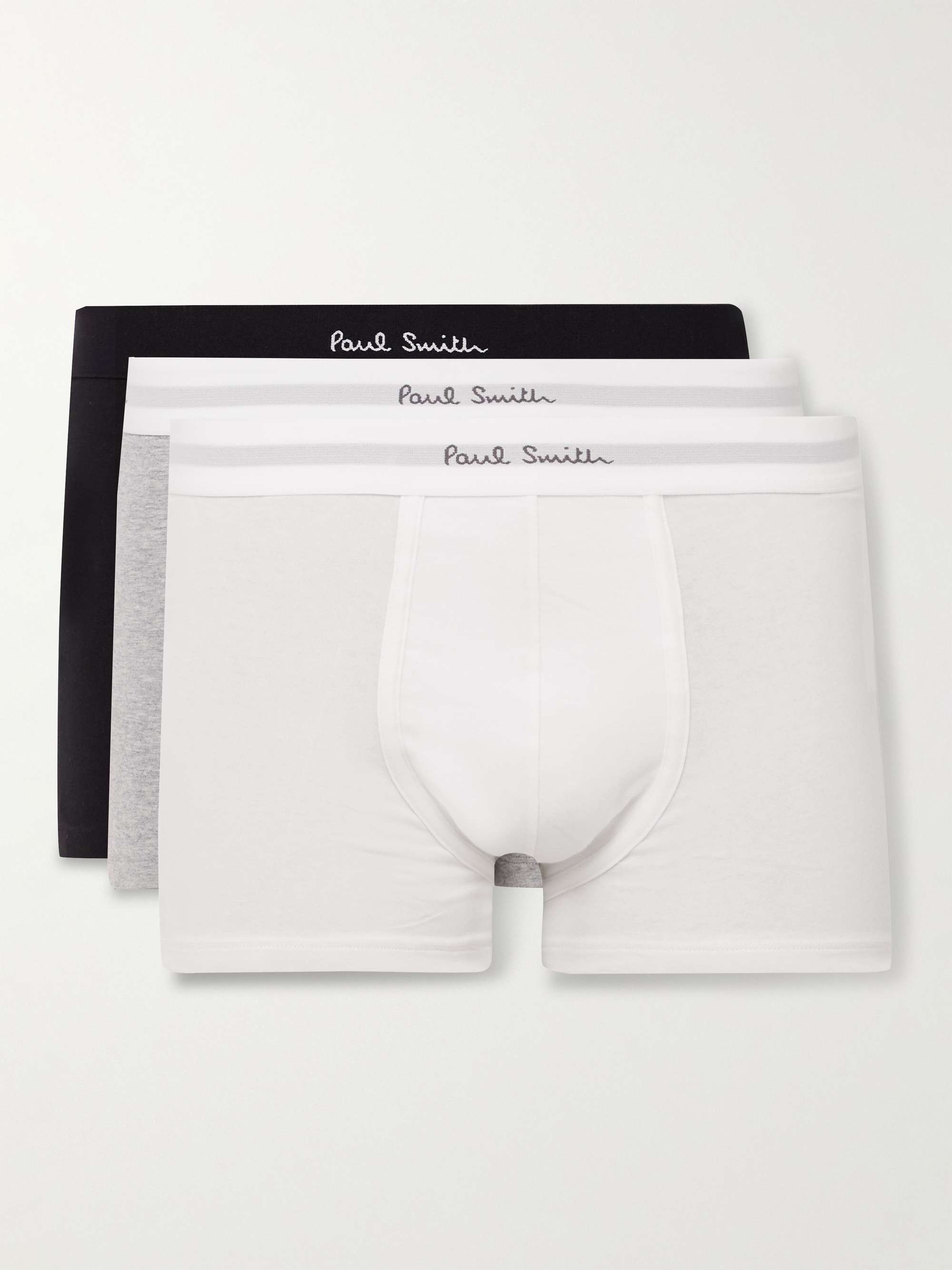 Three-Pack Stretch Organic Cotton-Jersey Boxer Briefs view