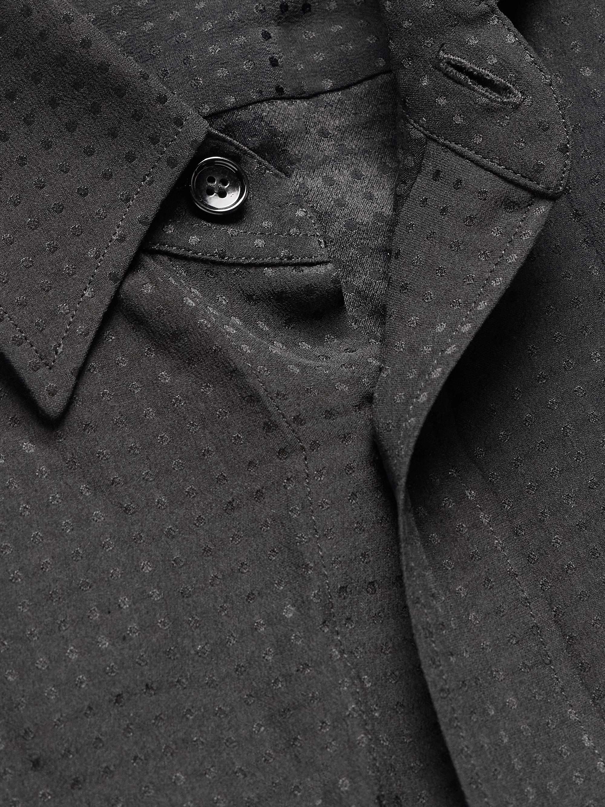 Slim-Fit Printed Silk Shirt view