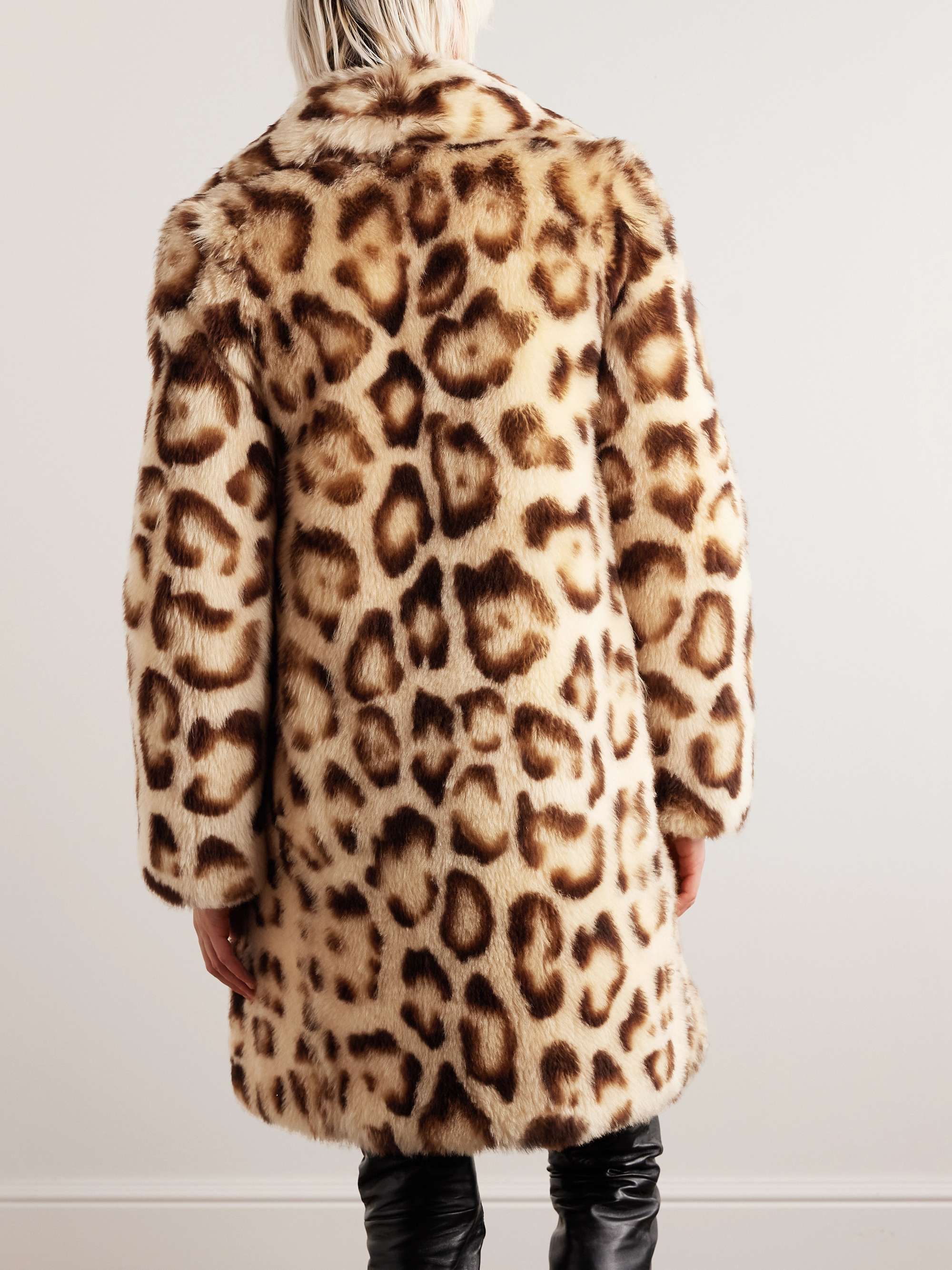 Leopard-Print Goat Hair Coat view