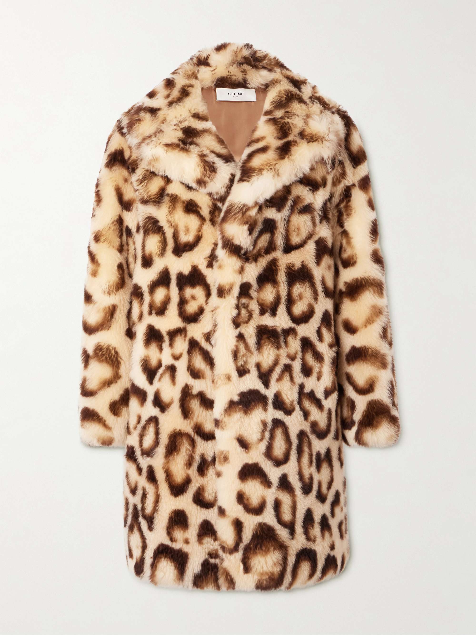 Leopard-Print Goat Hair Coat view