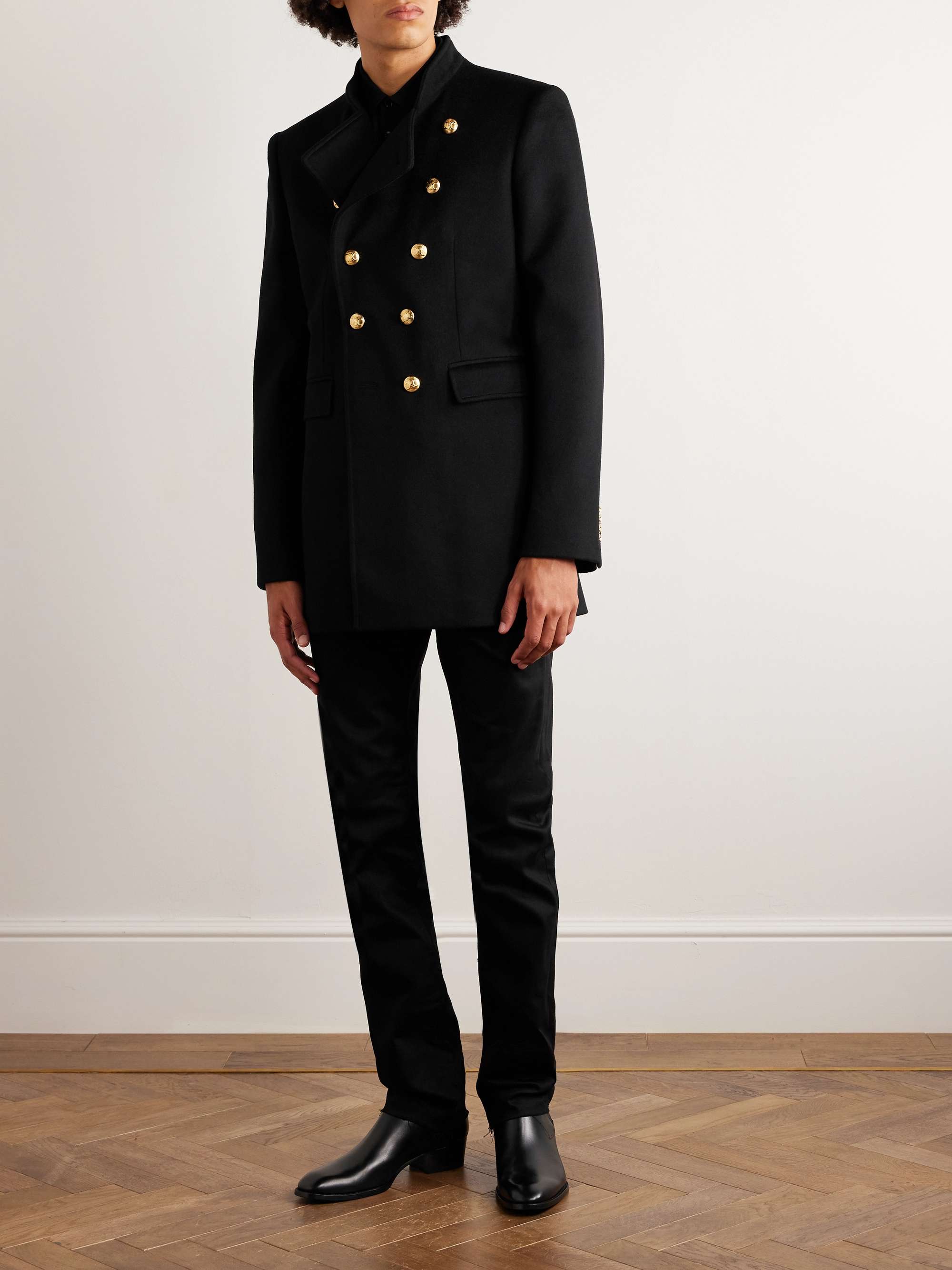 Double-Breasted Virgin Wool Coat view