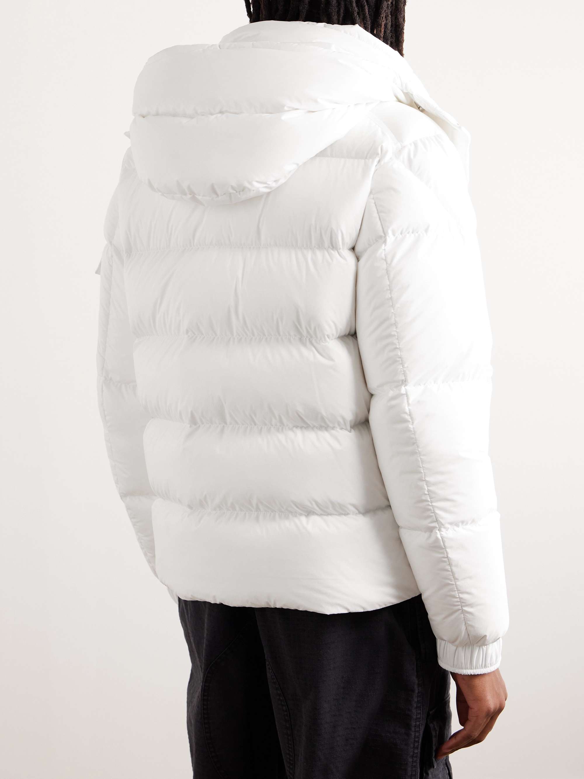Vezere Logo-Appliquéd Quilted Nylon Hooded Down Jacket view