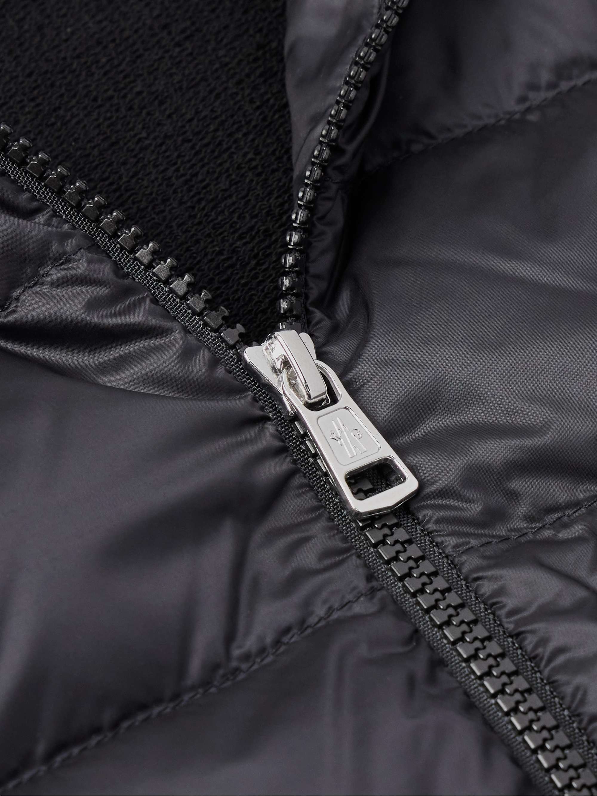 Cotton-Jersey and Quilted Shell Down Jacket view