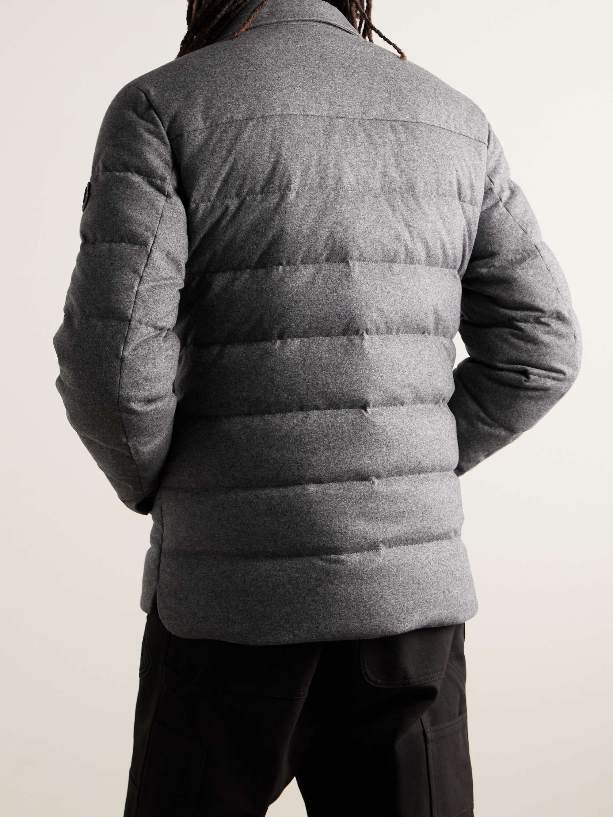 Todorka Logo-Appliqued Quilted Cashmere-Blend Down Jacket view