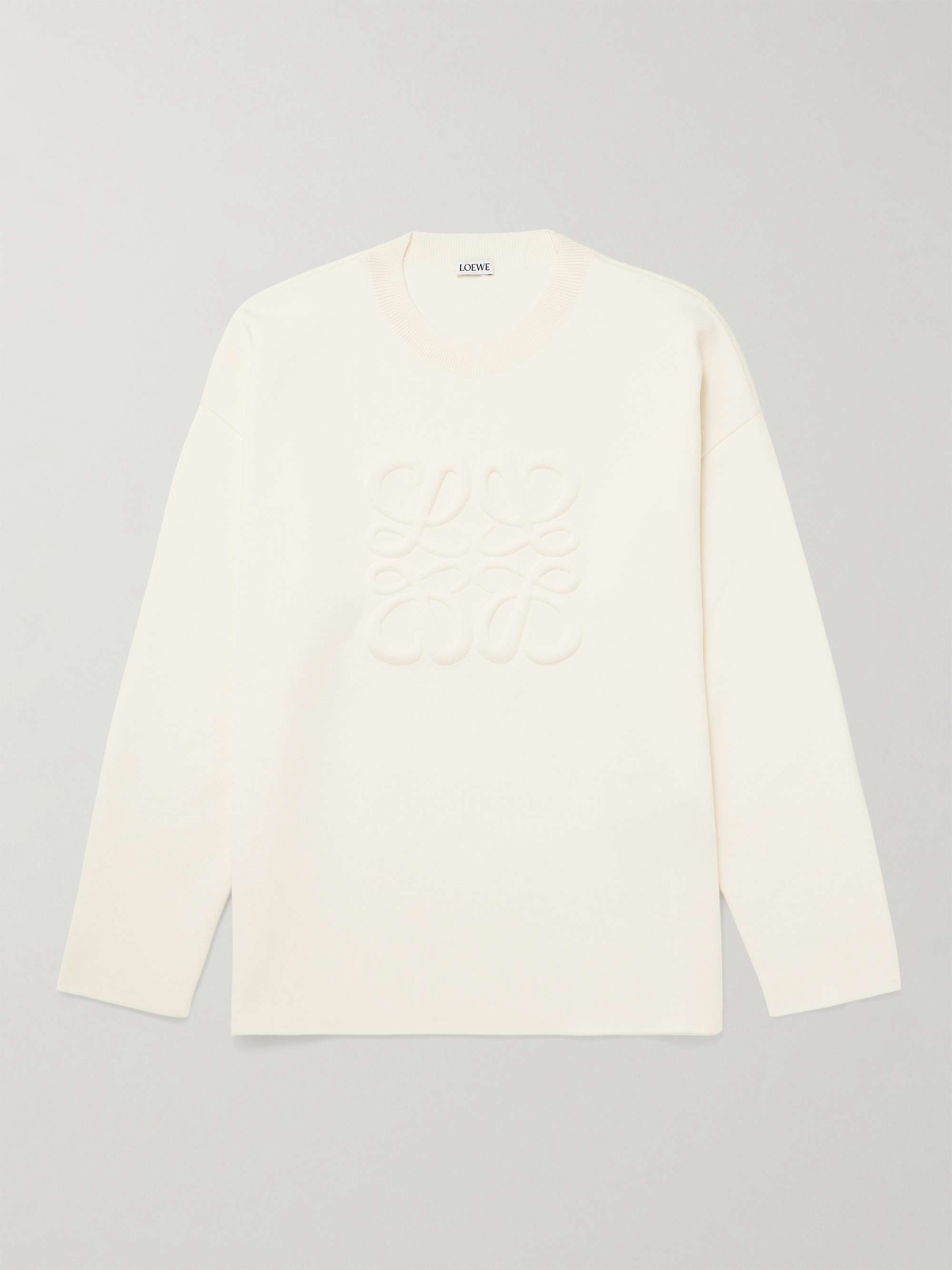 Logo-Embossed Wool-Blend Sweater view