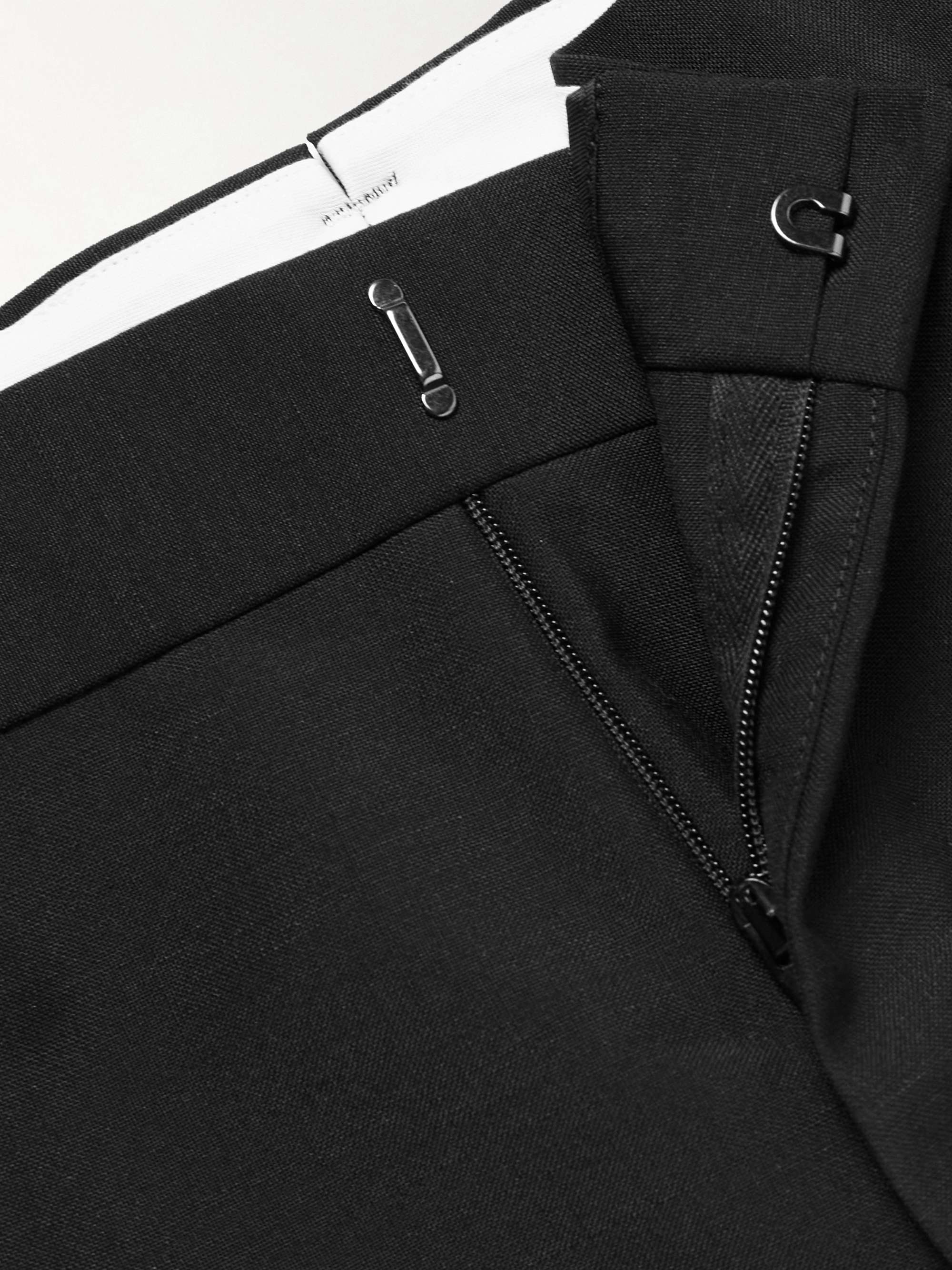 Slim-Fit Pleated Wool and Mohair-Blend Suit Trousers view
