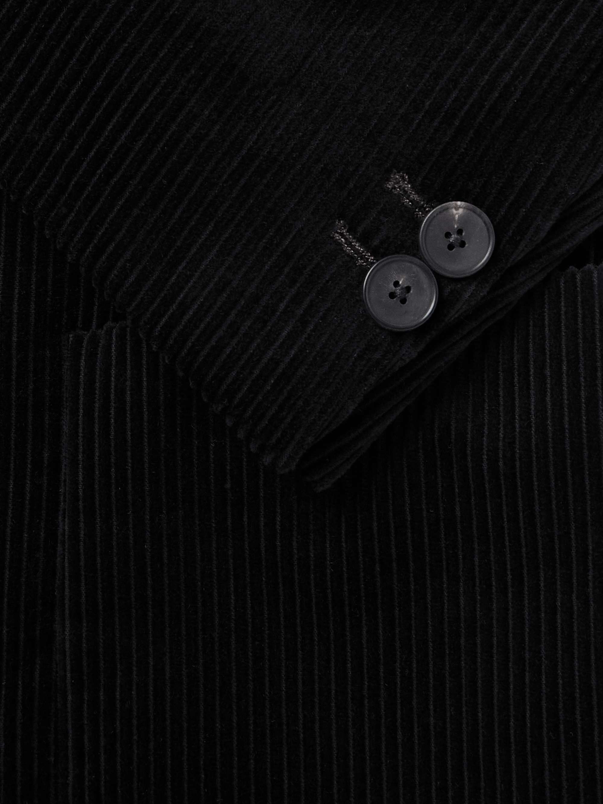 Double Breasted Cotton and Cashmere-Blend Corduroy Blazer view