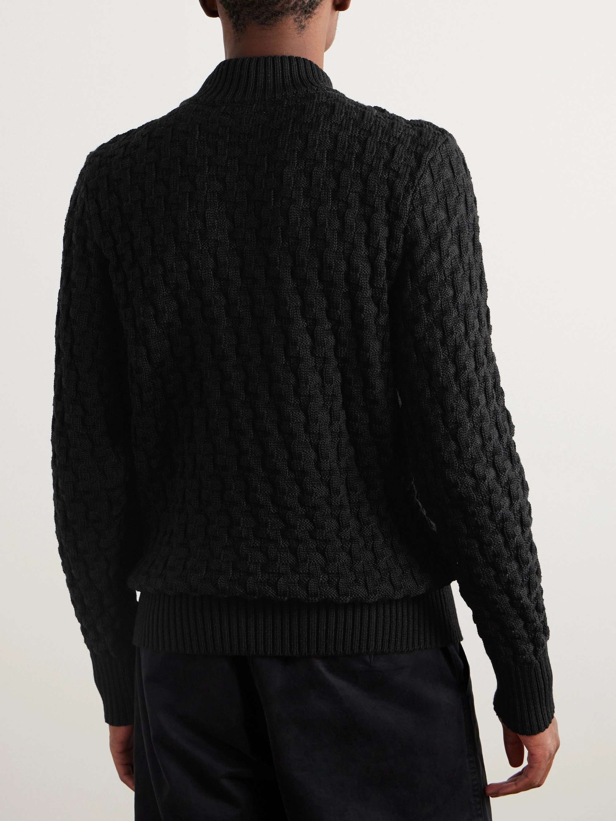 Stark Slim-Fit Cable-Knit Merino Wool Sweater view