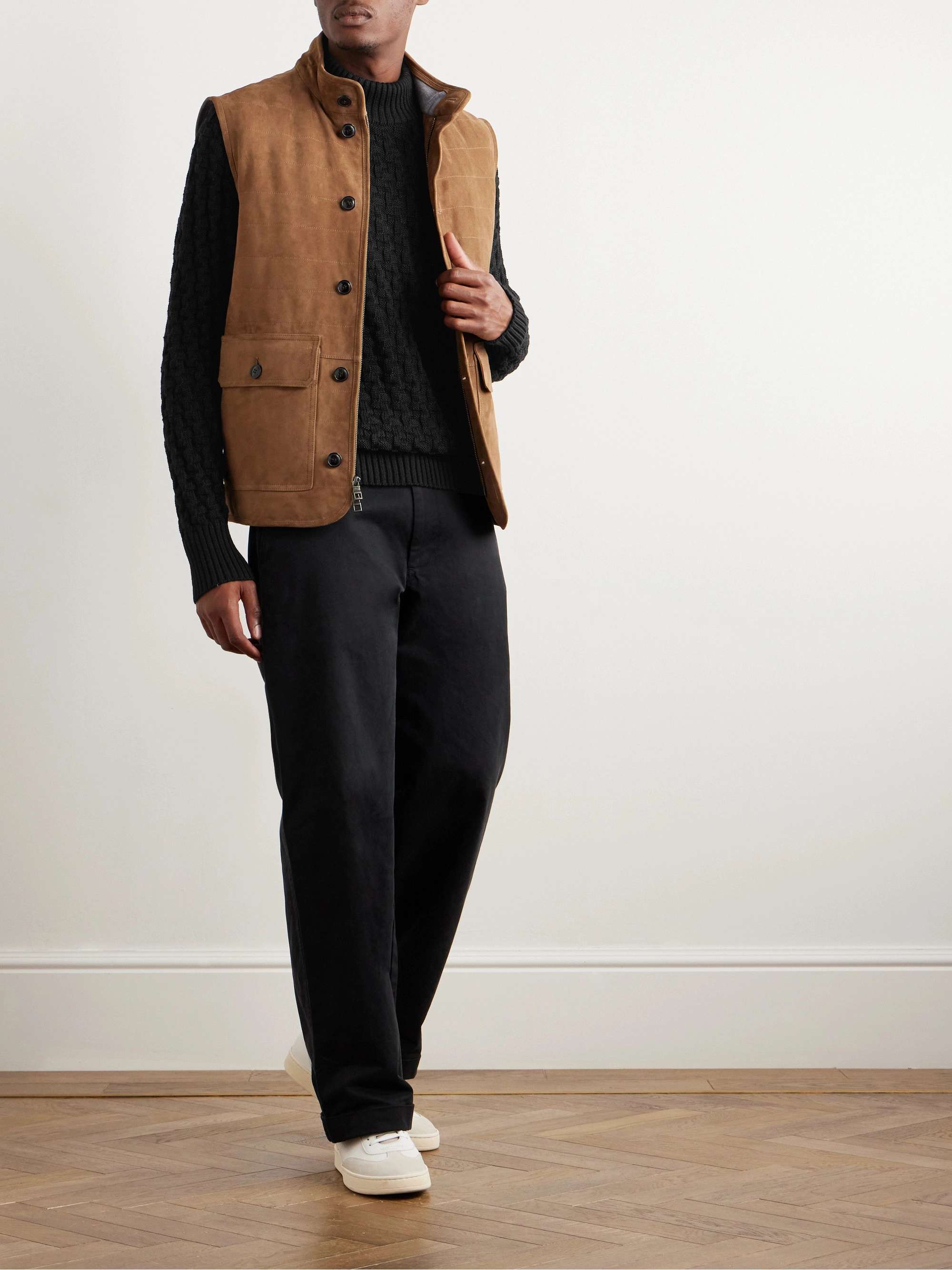 Stark Slim-Fit Cable-Knit Merino Wool Sweater view
