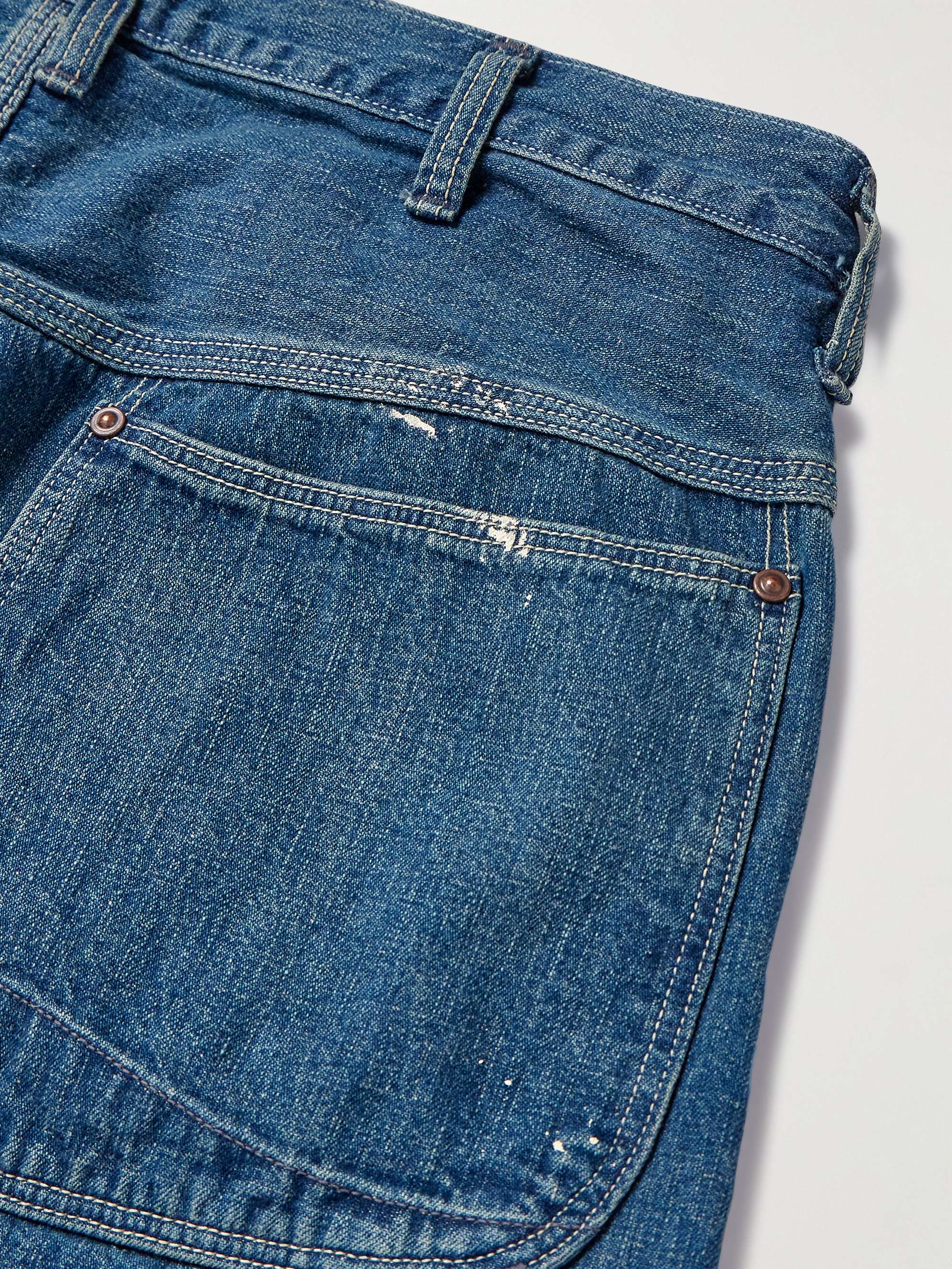 Paint-Splattered Straight-Leg Selvedge Jeans view