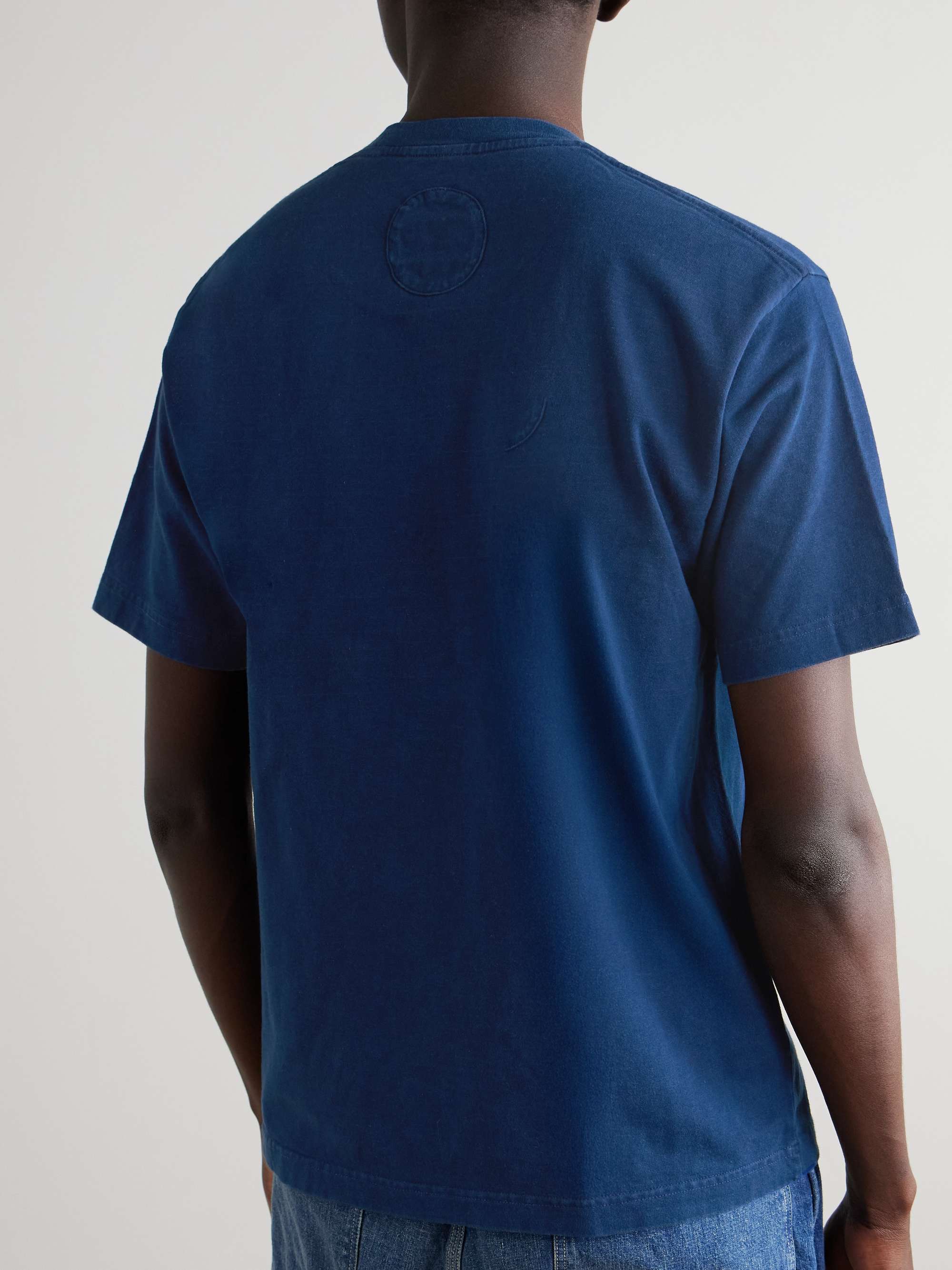 Indigo-Dyed Cotton-Jersey T-Shirt view