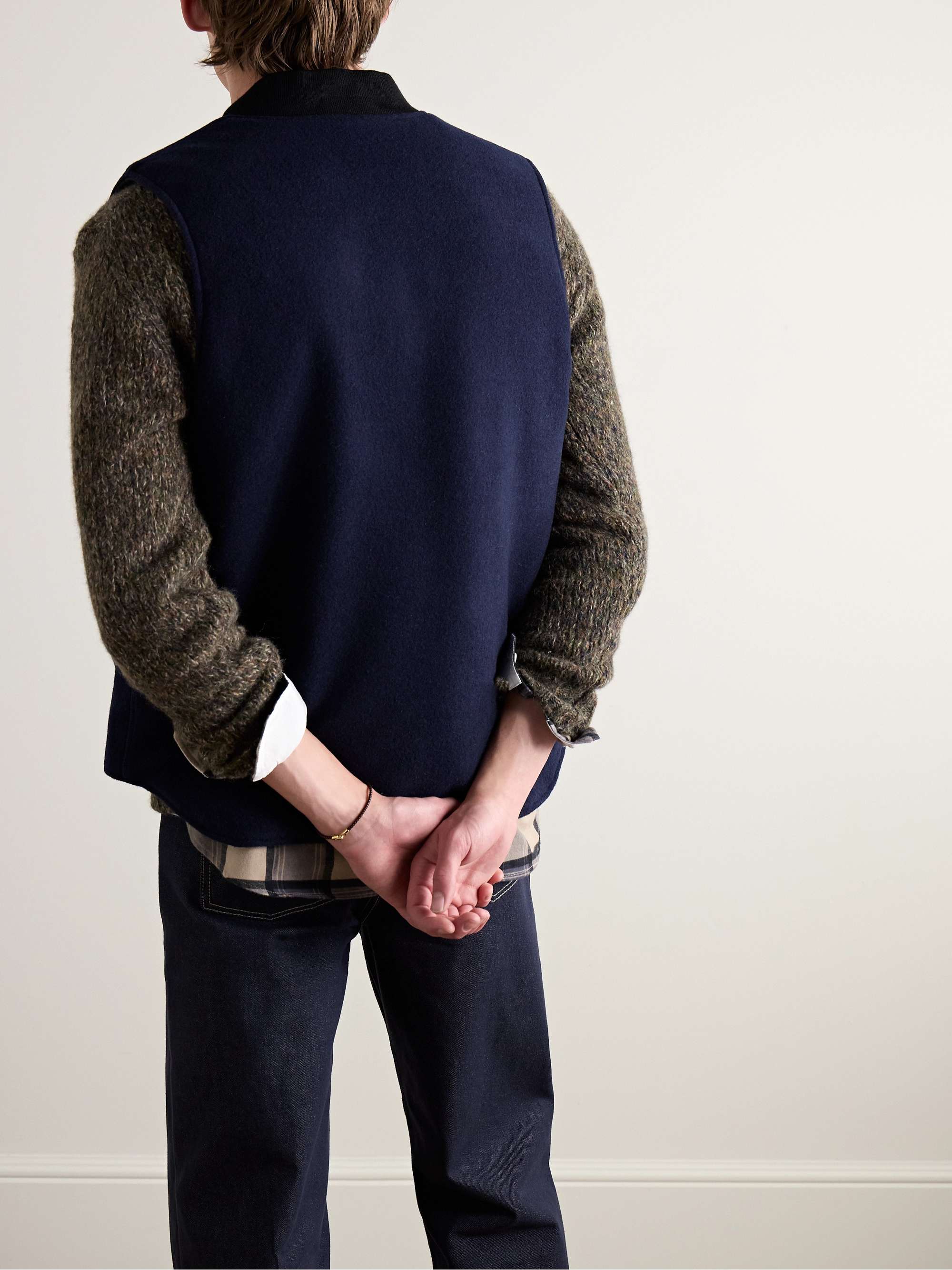 Reversible Padded Wool-Blend Gilet view