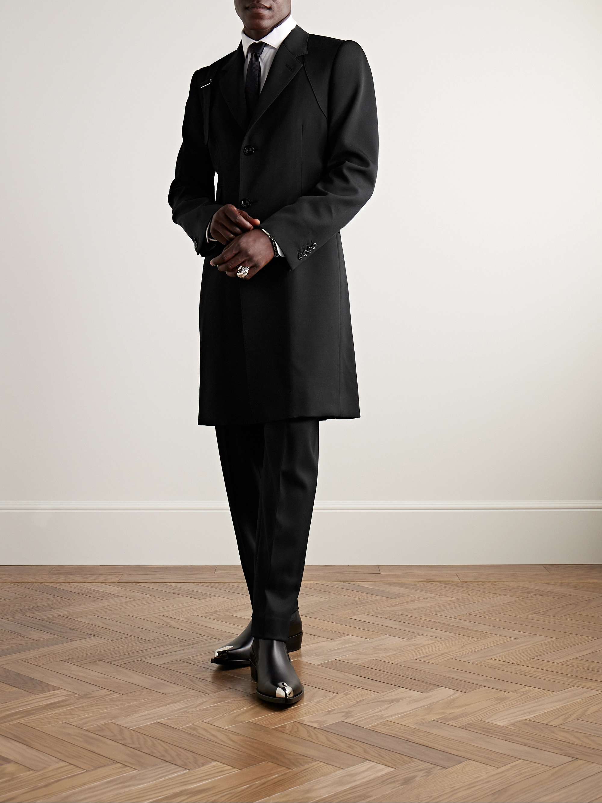 Slim-Fit Wool-Twill Trench Coat view