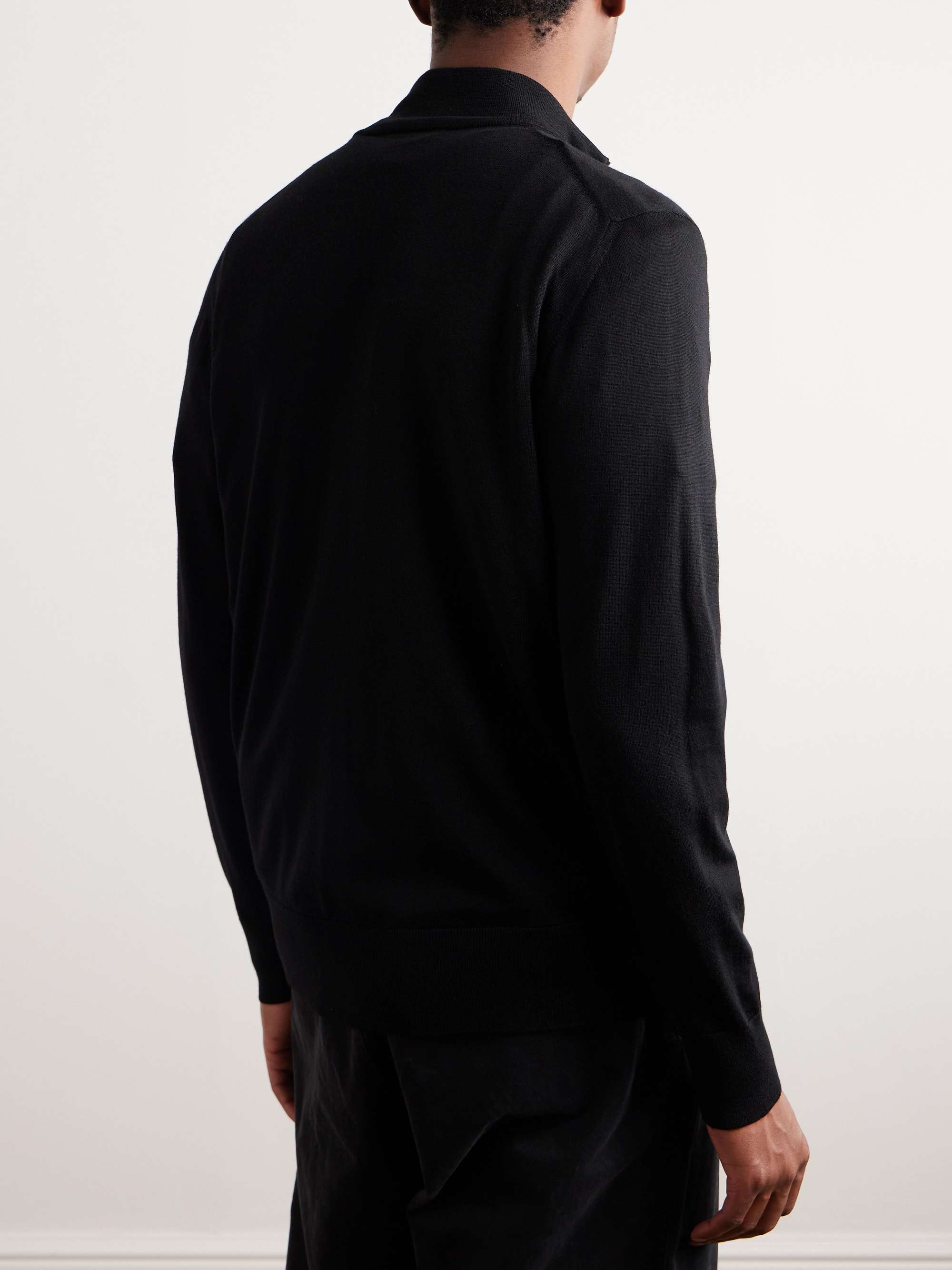 Richard Merino Wool Zip-Up Cardigan view