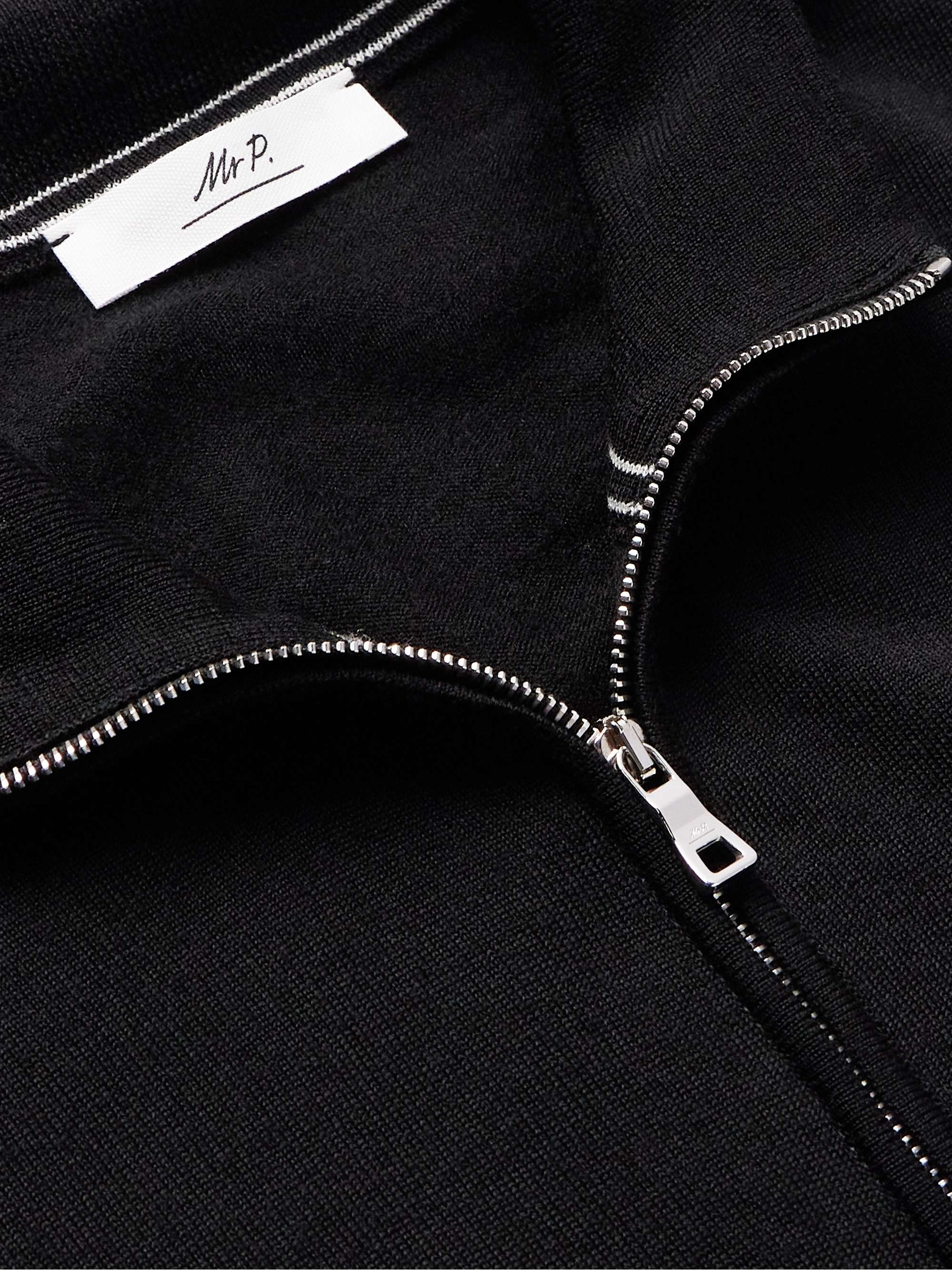 Richard Merino Wool Zip-Up Cardigan view