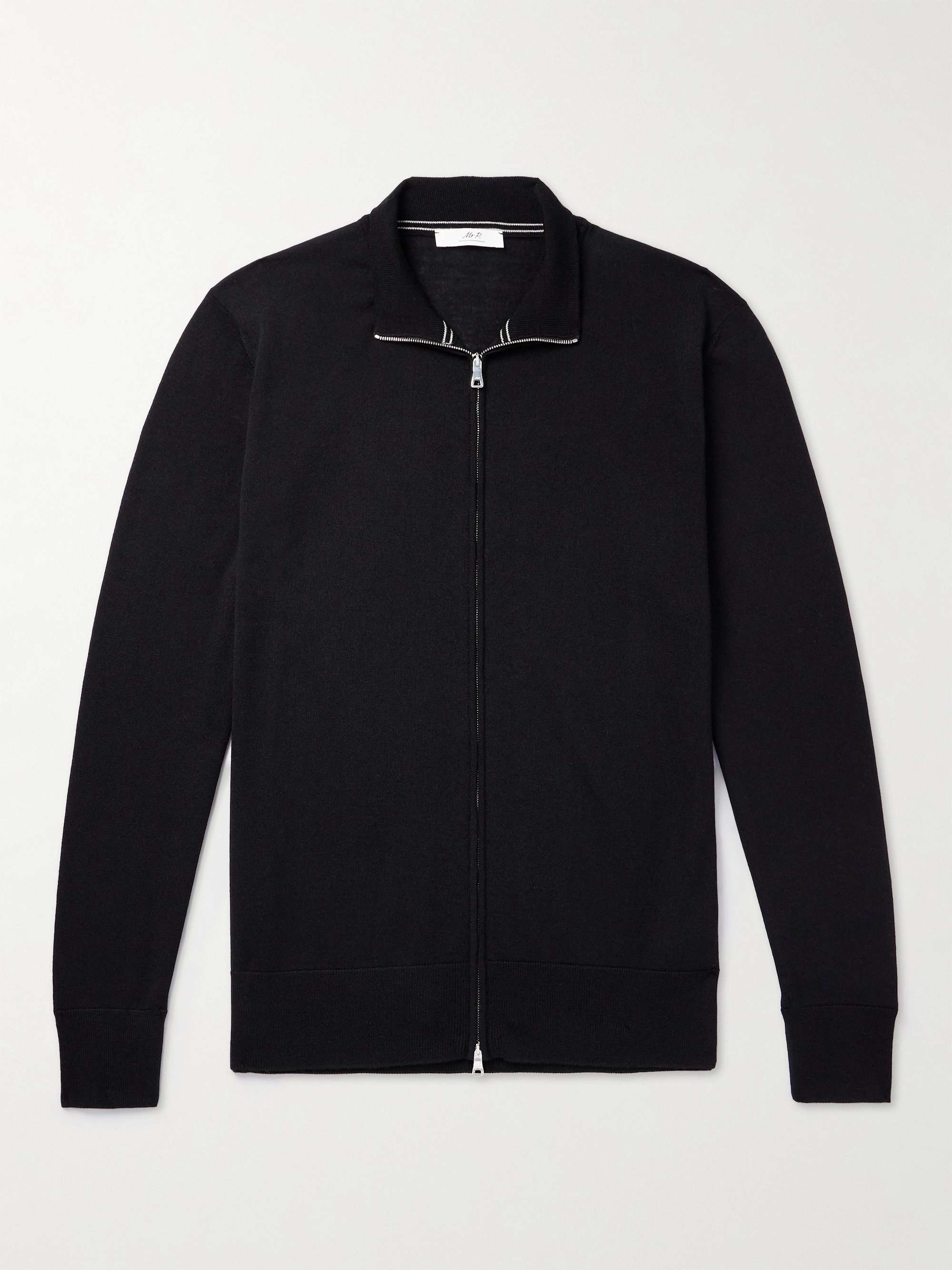 Richard Merino Wool Zip-Up Cardigan view