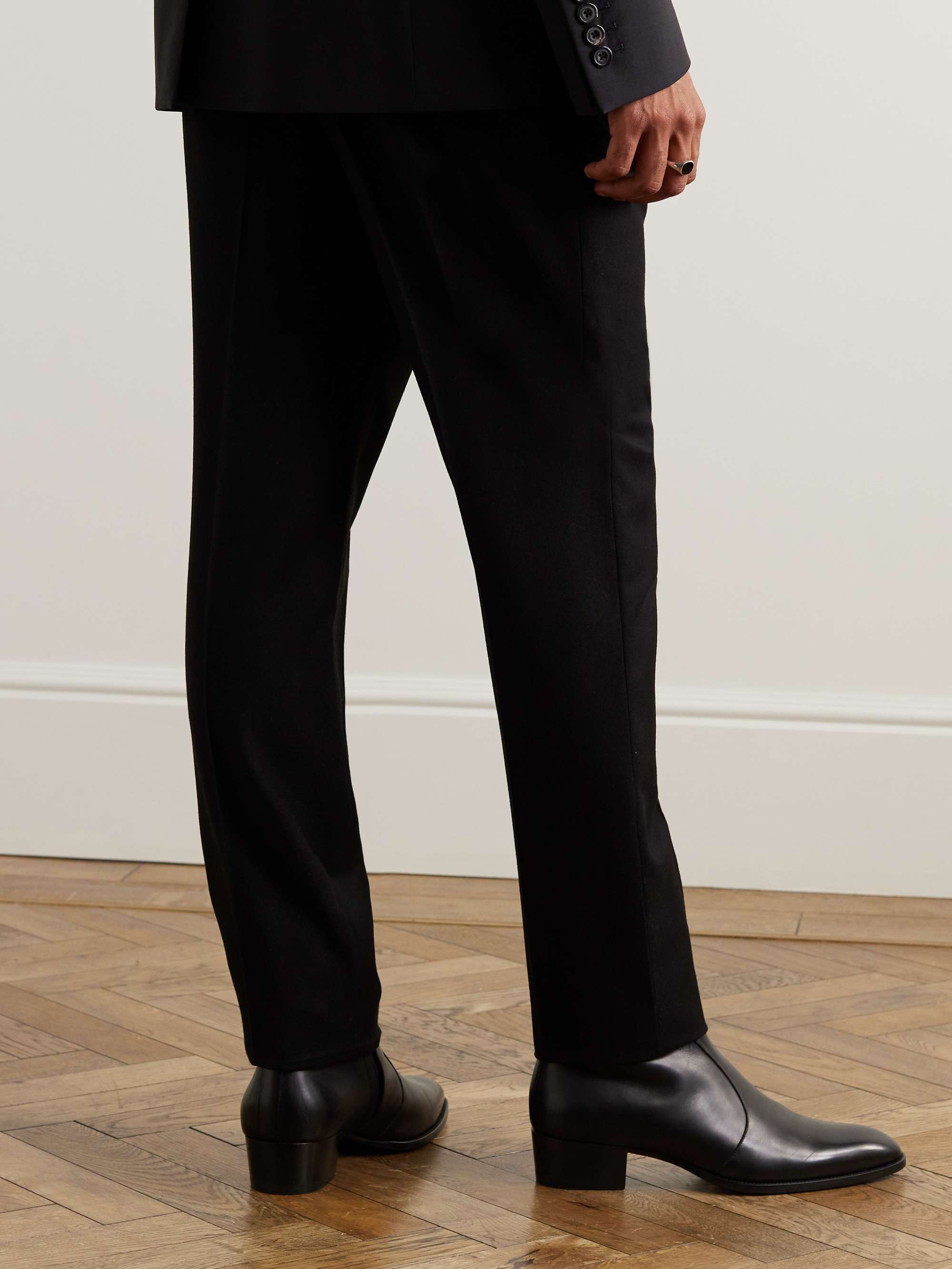 Slim-Fit Wool-Flannel Trousers view