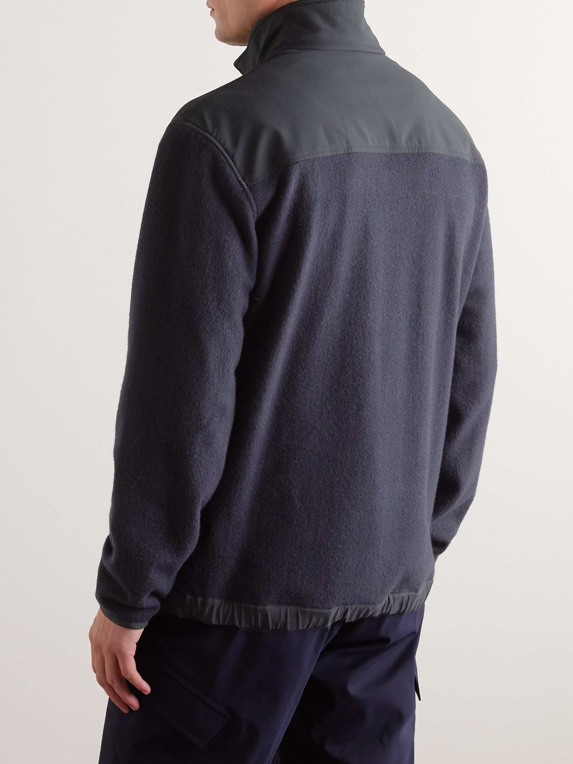 Cashmere and Virgin Wool-Blend Shell Half-Zip Sweatshirt view