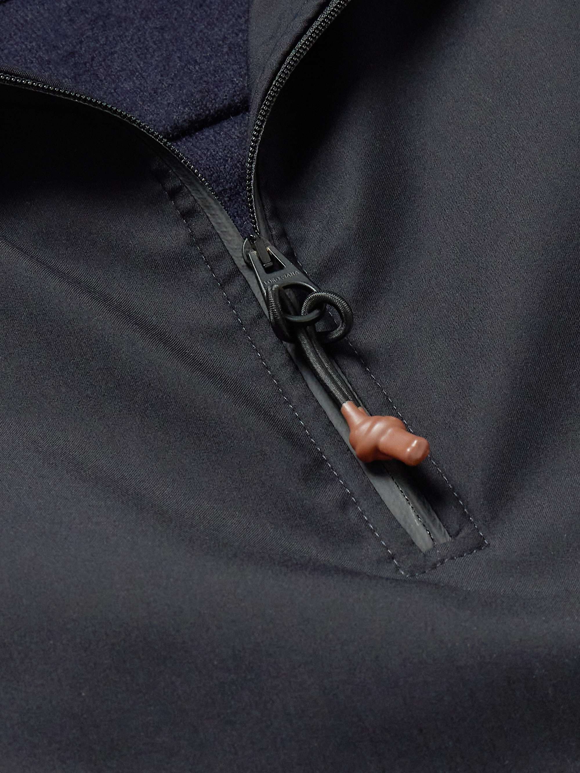 Cashmere and Virgin Wool-Blend Shell Half-Zip Sweatshirt view