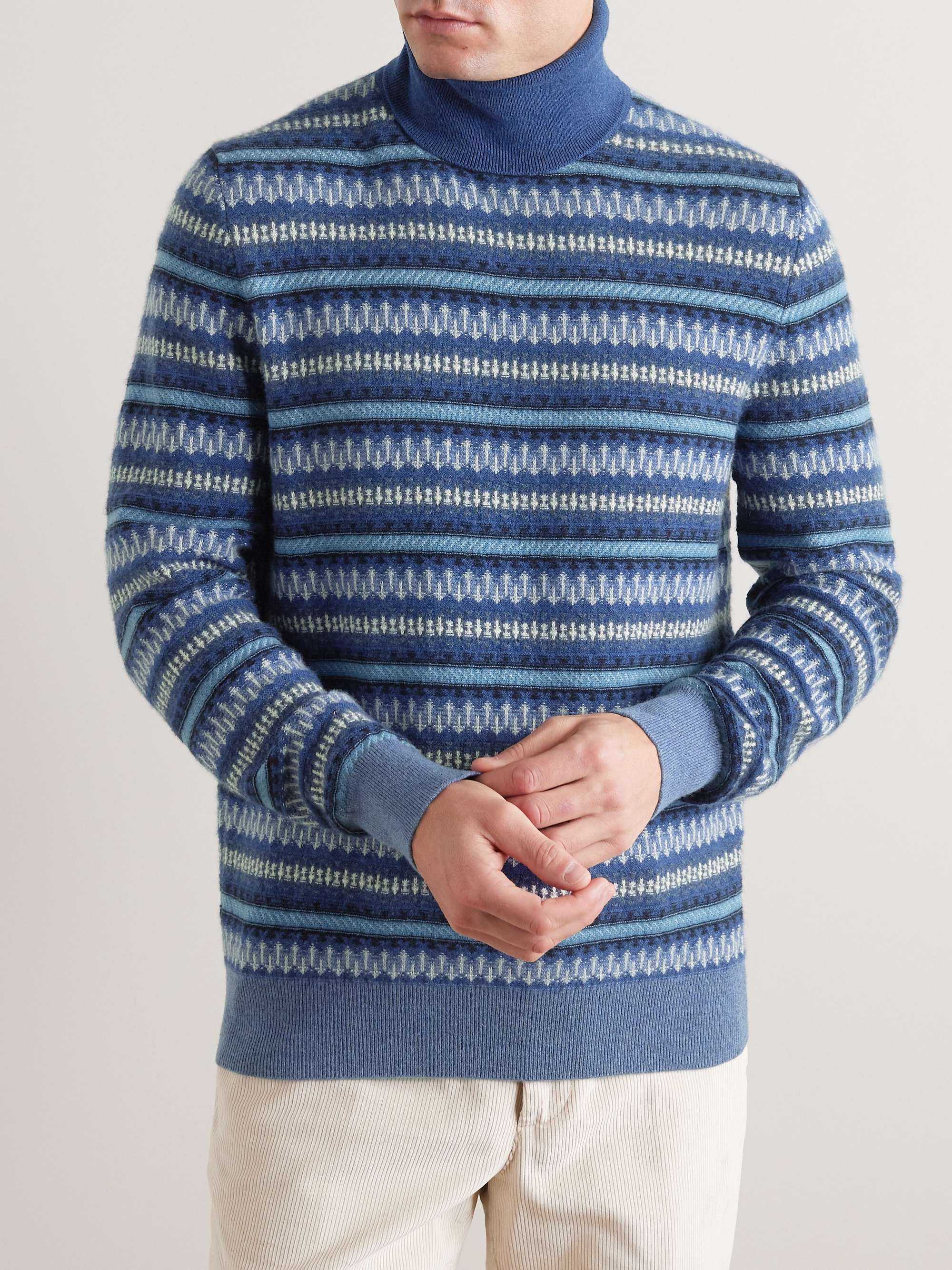 Fair Isle Cashmere Rollneck Sweater view