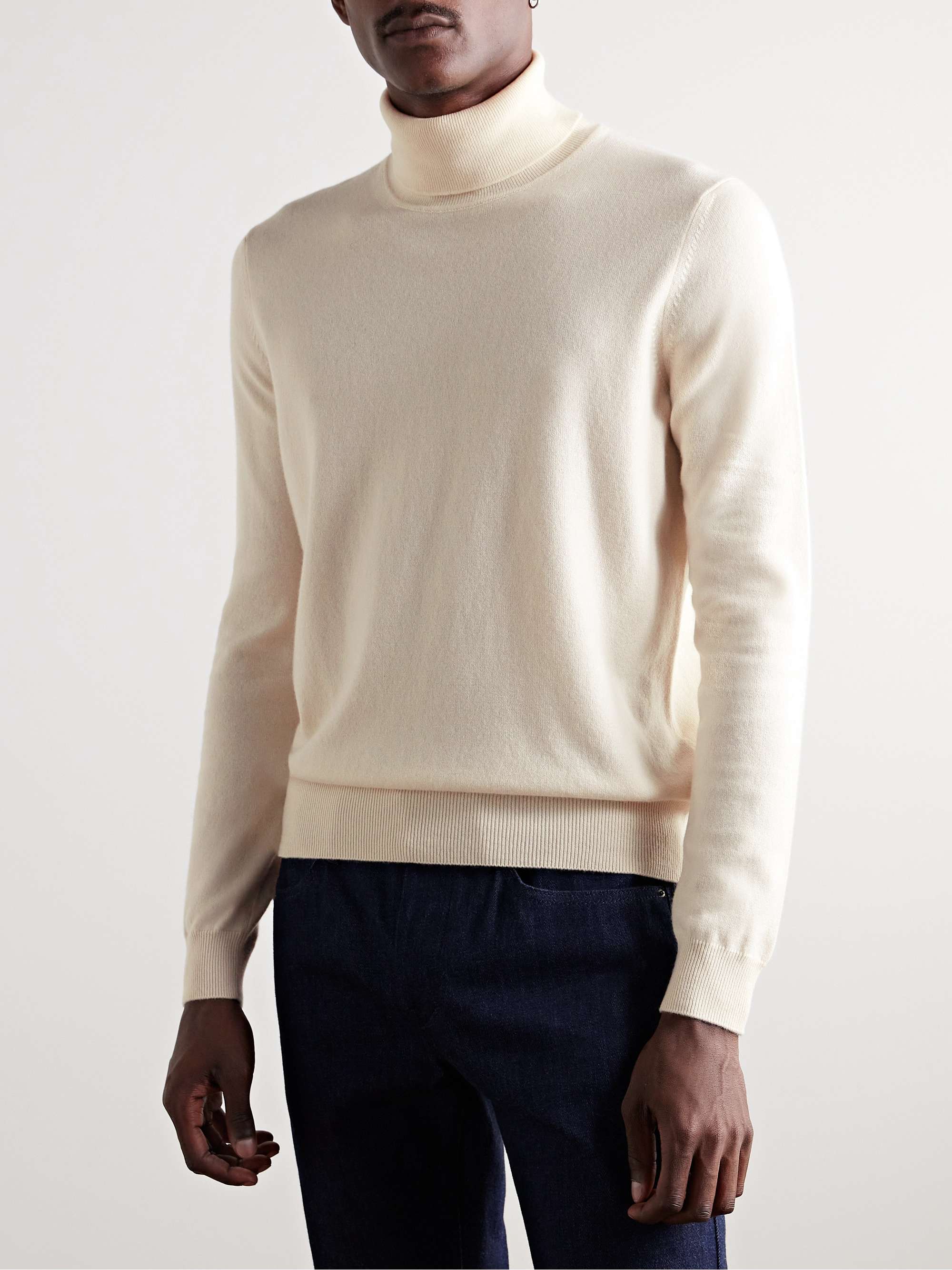 Slim-Fit Baby Cashmere Rollneck Sweater view