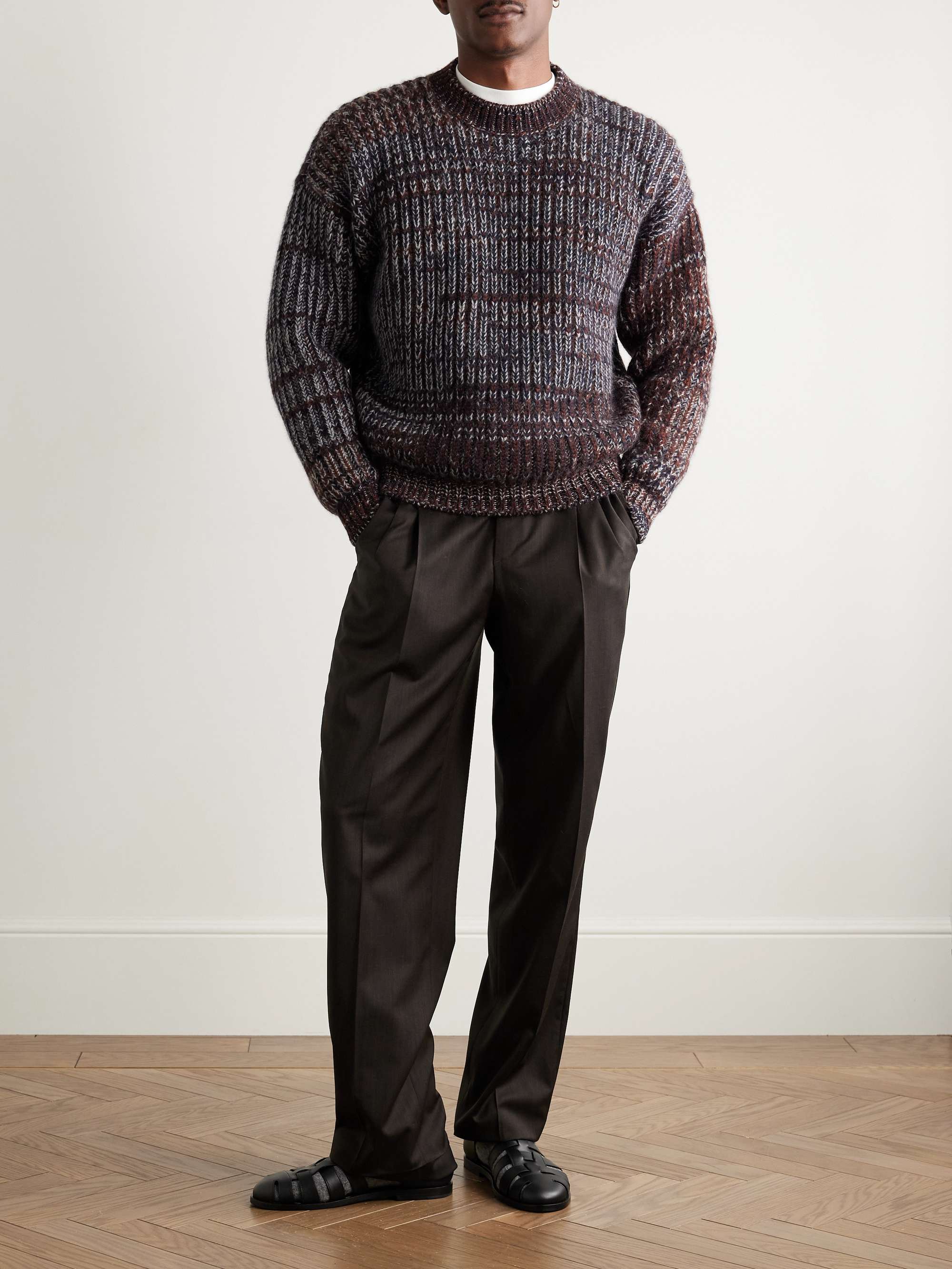 Ribbed Cashmere and Mohair-Blend Sweater view