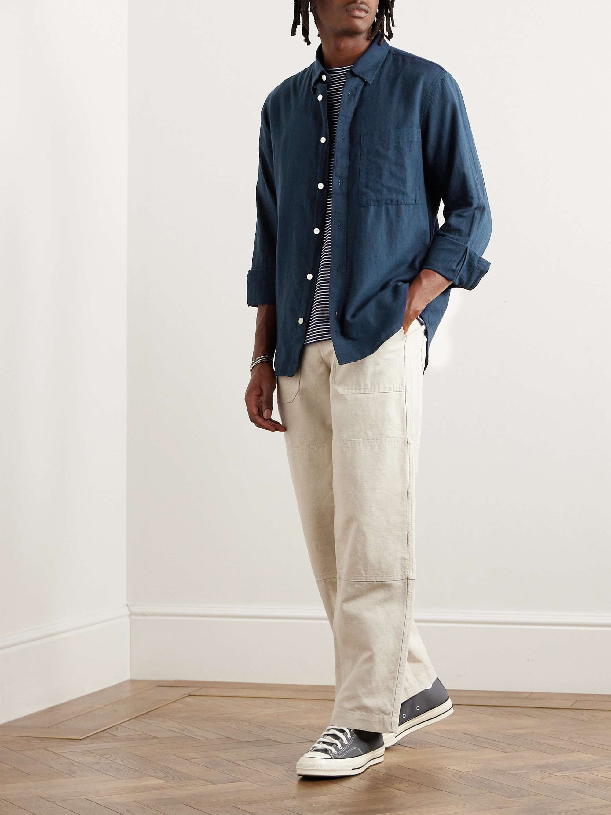Cohen 5972 Button-Down Collar Cotton-Twill Shirt view
