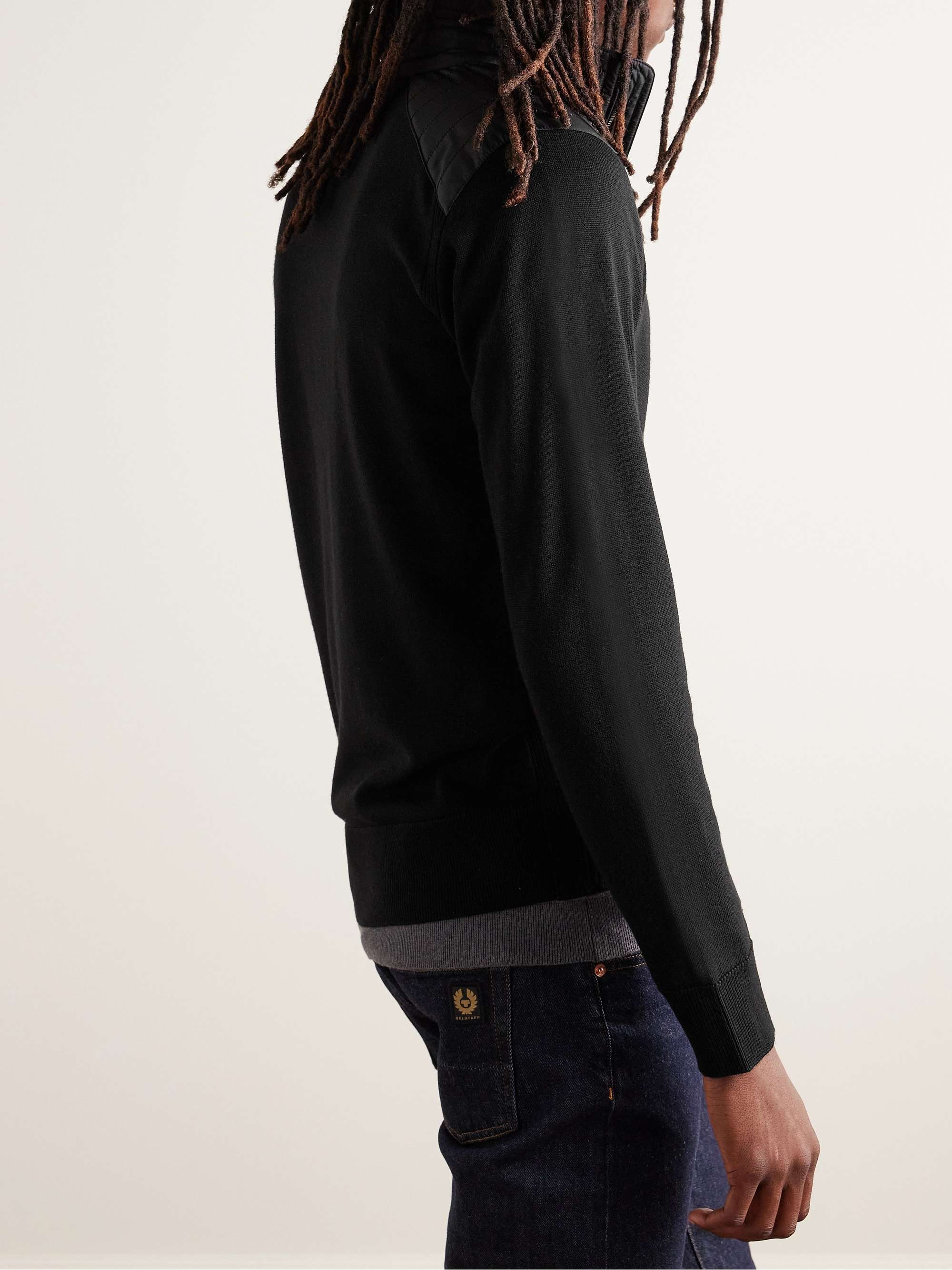 Kilmington Shell-Trimmed Wool Half-Zip Sweater view