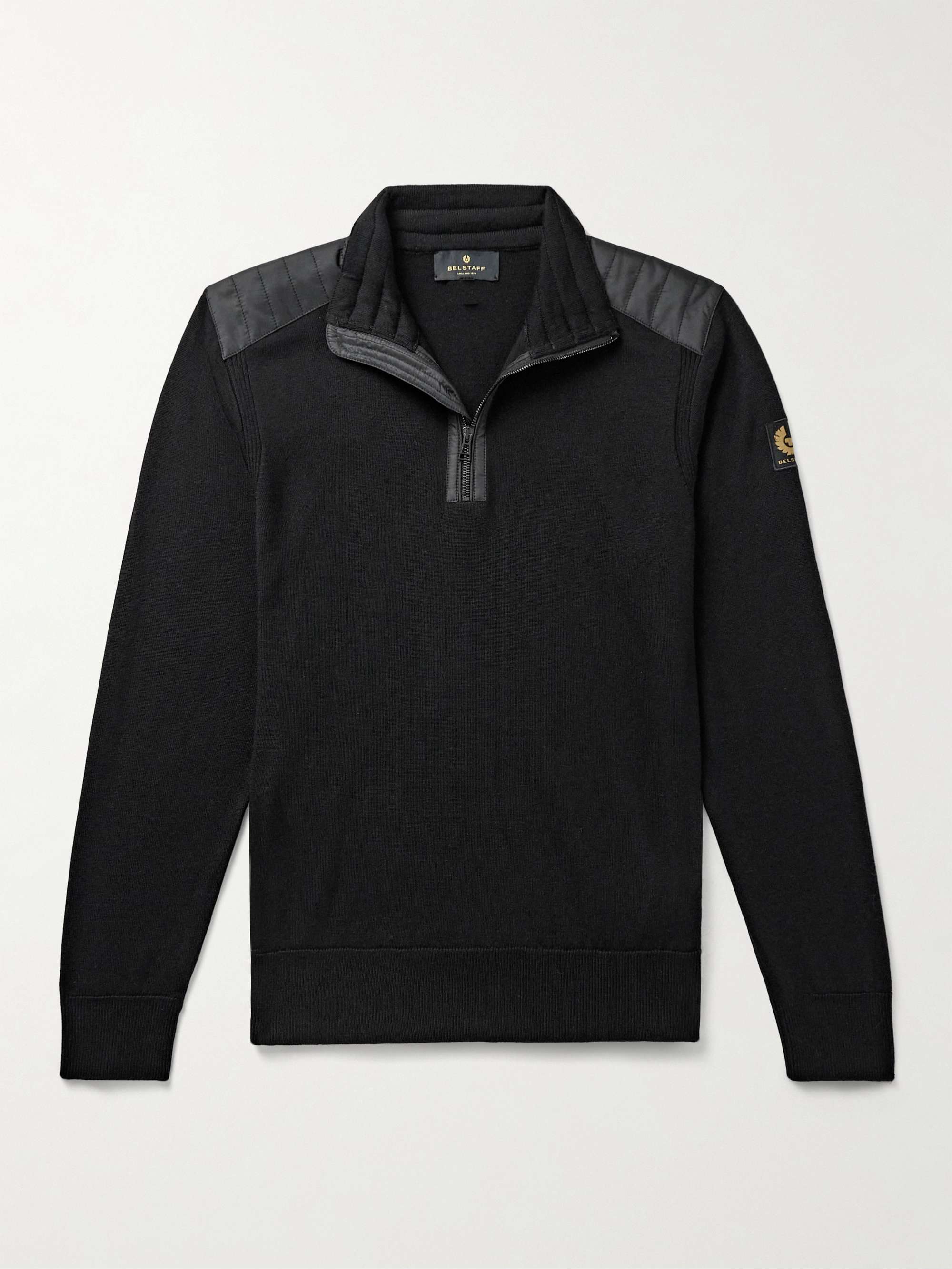 Kilmington Shell-Trimmed Wool Half-Zip Sweater view