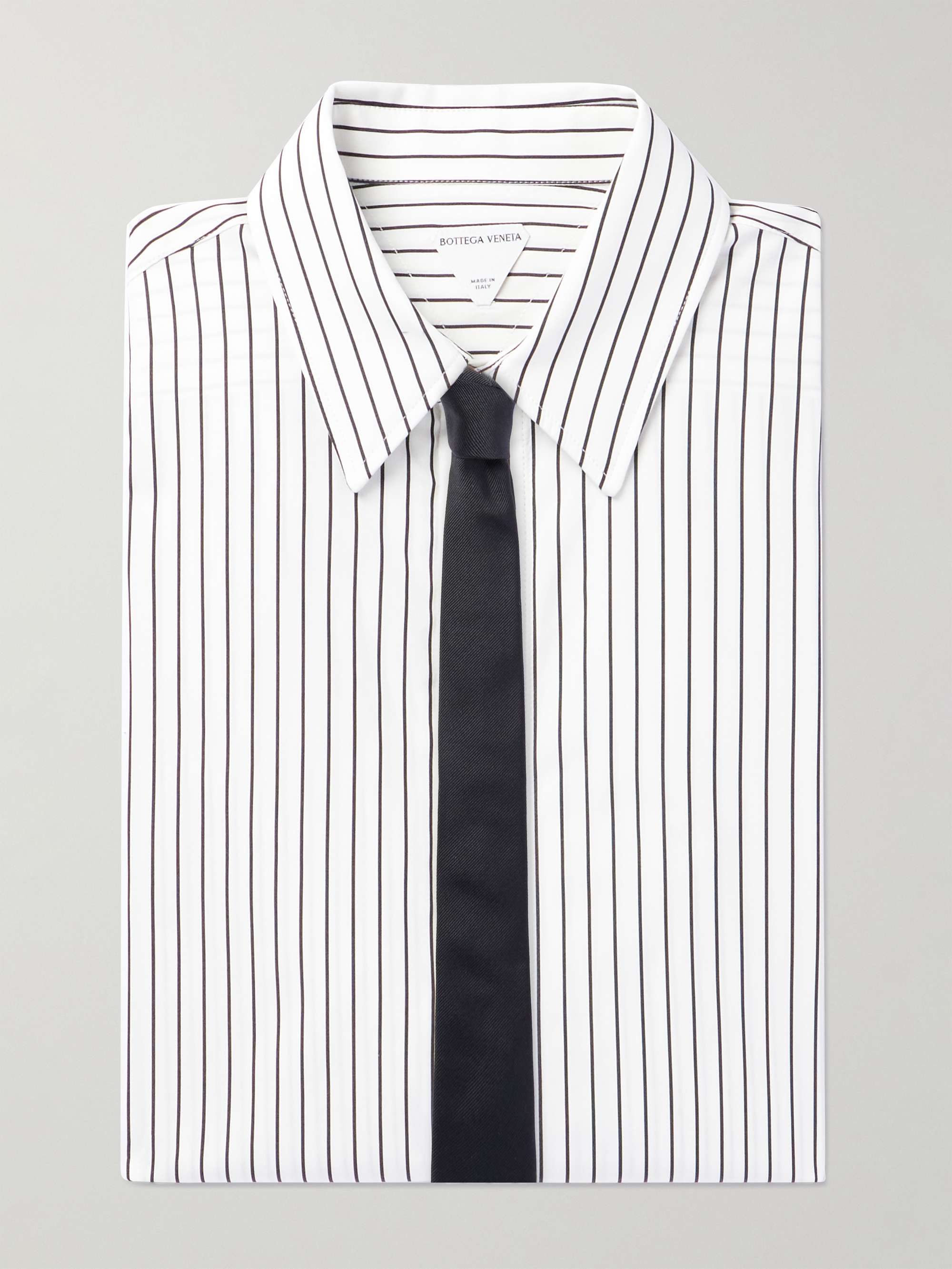 Pinstriped Cotton-Poplin Shirt view