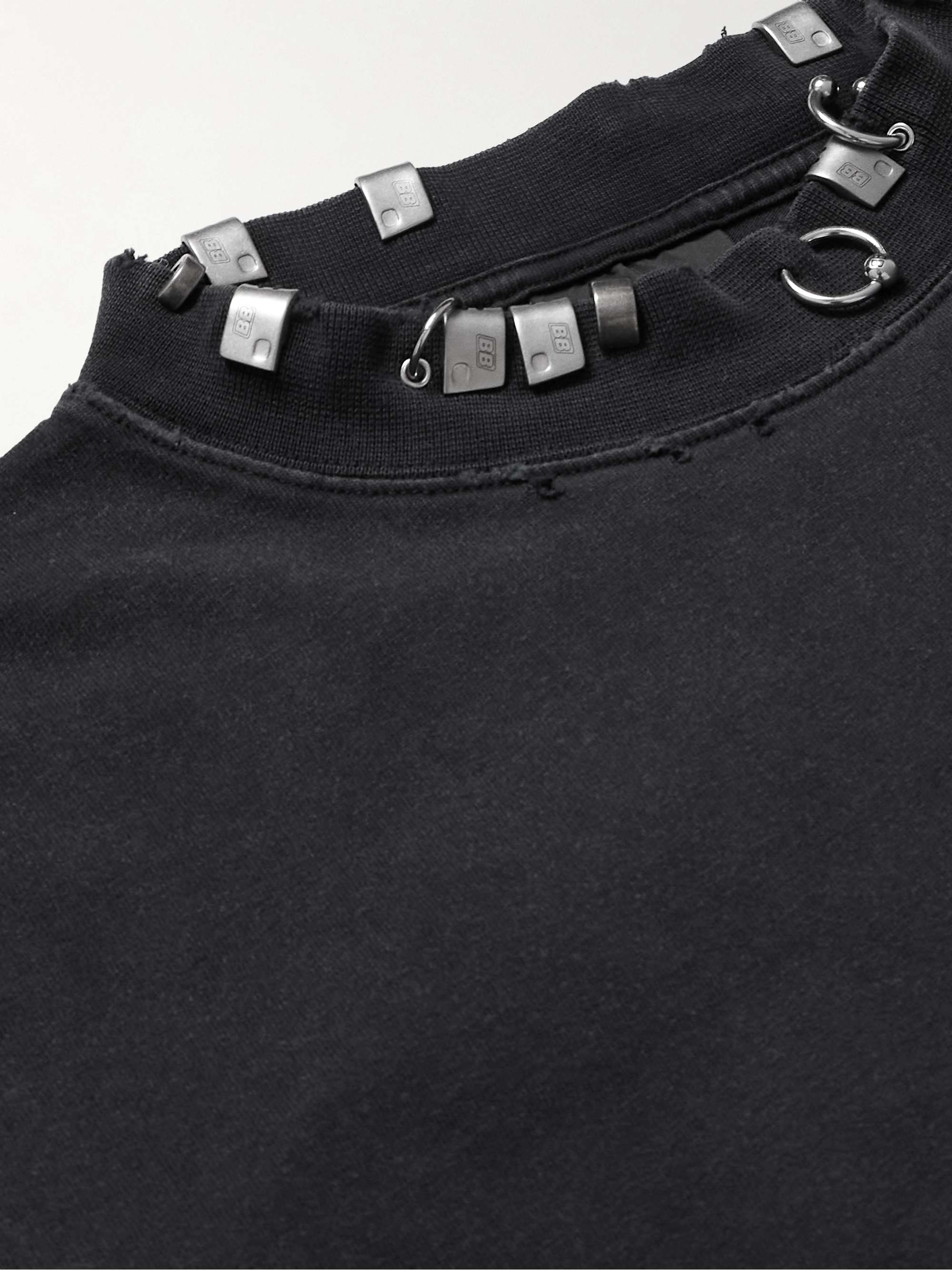 Oversized Embellished Cotton-Jersey T-Shirt view