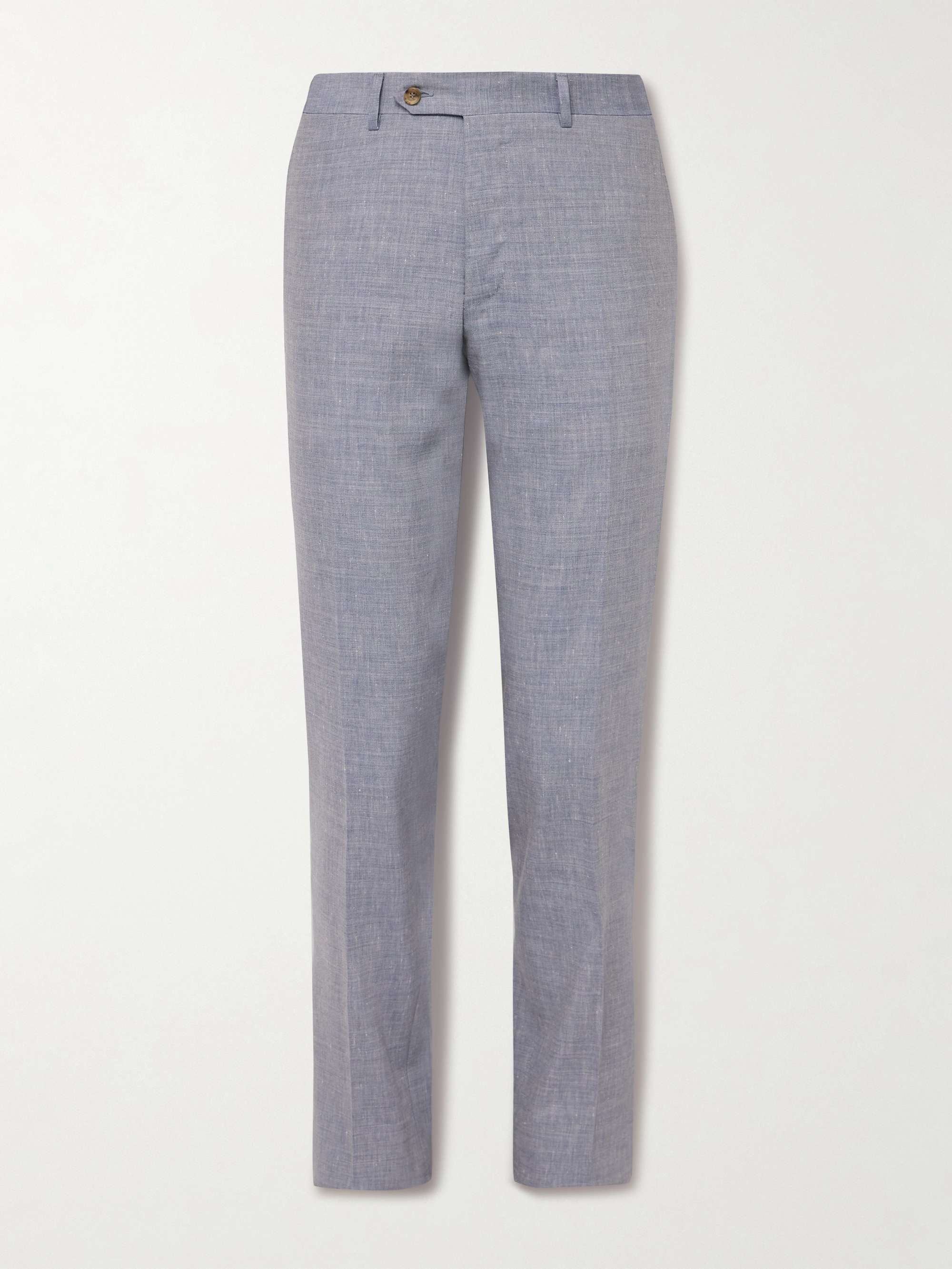 Kei Slim-Fit Linen and Wool-Blend Suit Trousers view