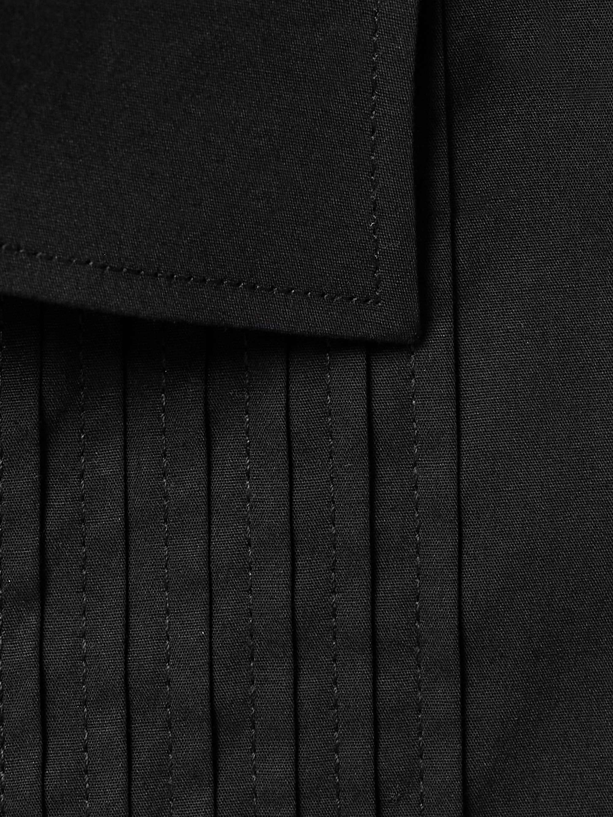 Cutaway-Collar Bib-Front Double-Cuff Cotton-Poplin Shirt view