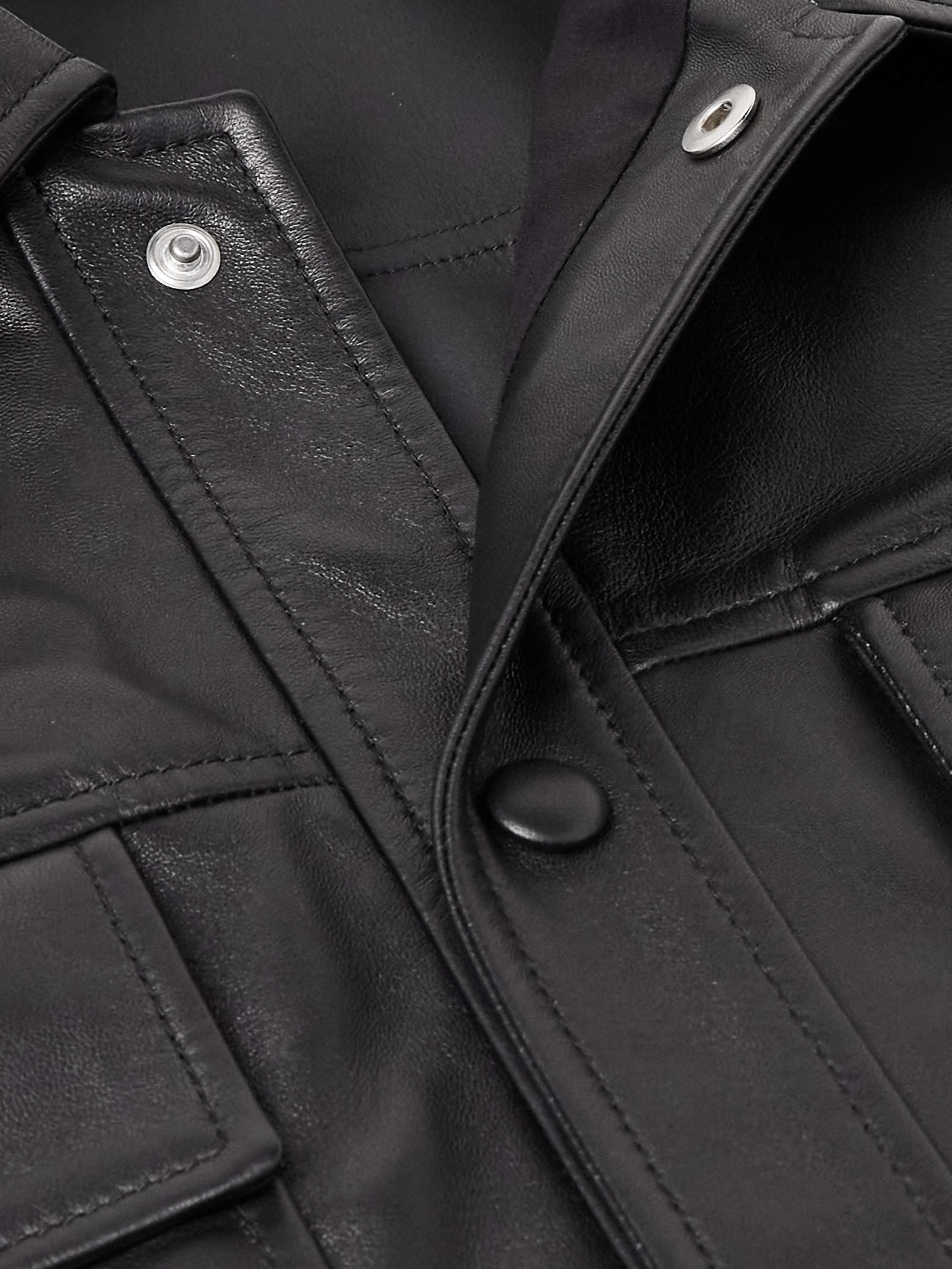 Levy Slim-Fit Leather Jacket view