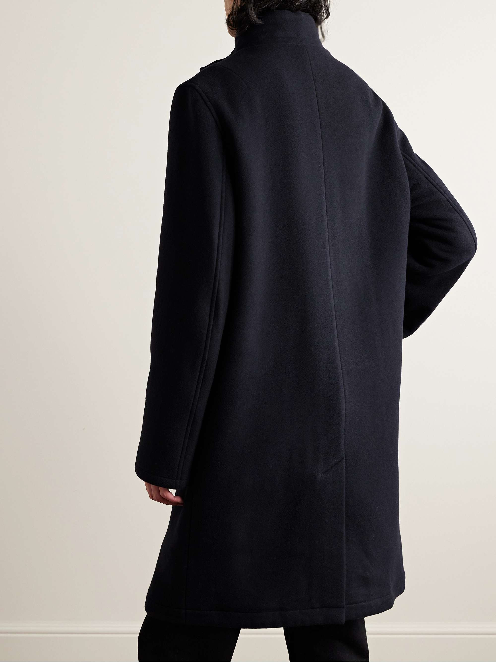 Virgin Wool-Felt Coat with Detachable Shearling Liner view