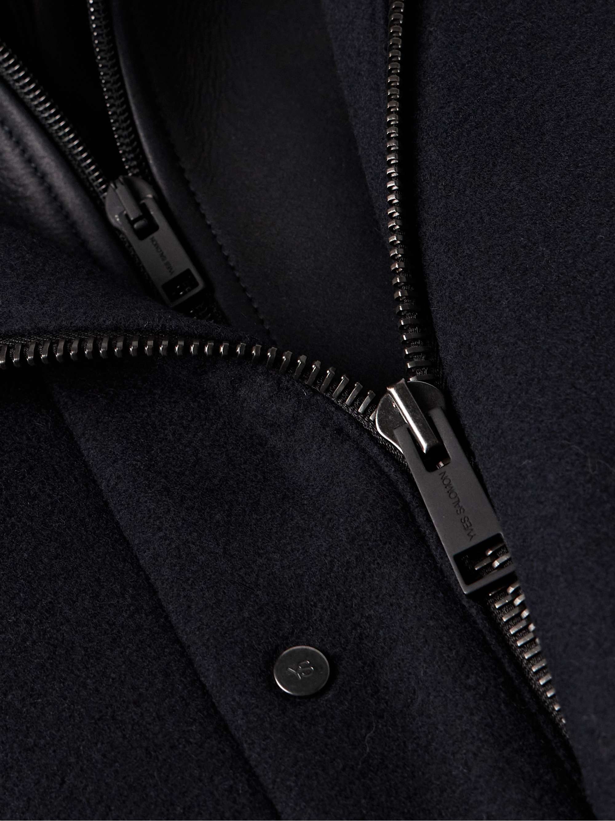 Virgin Wool-Felt Coat with Detachable Shearling Liner view
