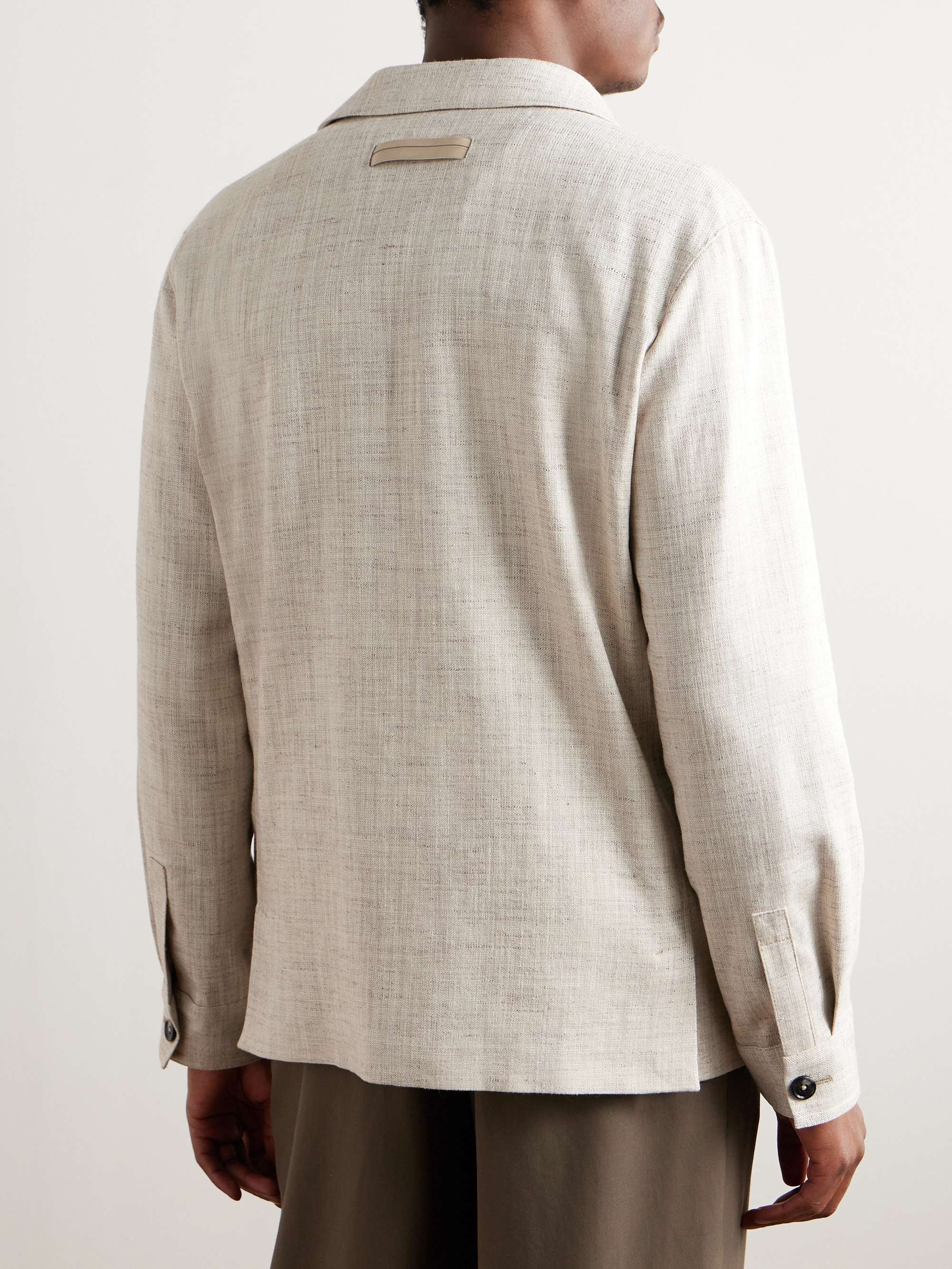 Bouclé-Twill Chore Jacket view