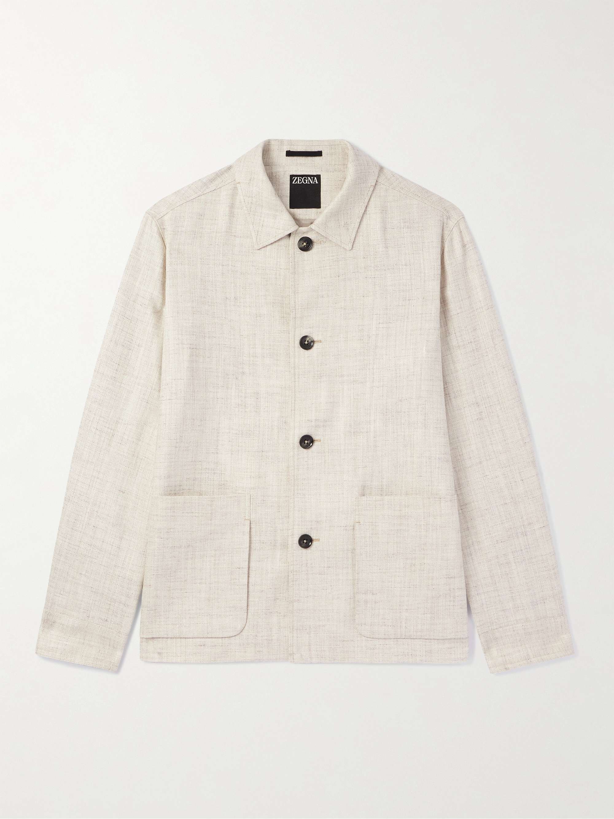 Bouclé-Twill Chore Jacket view
