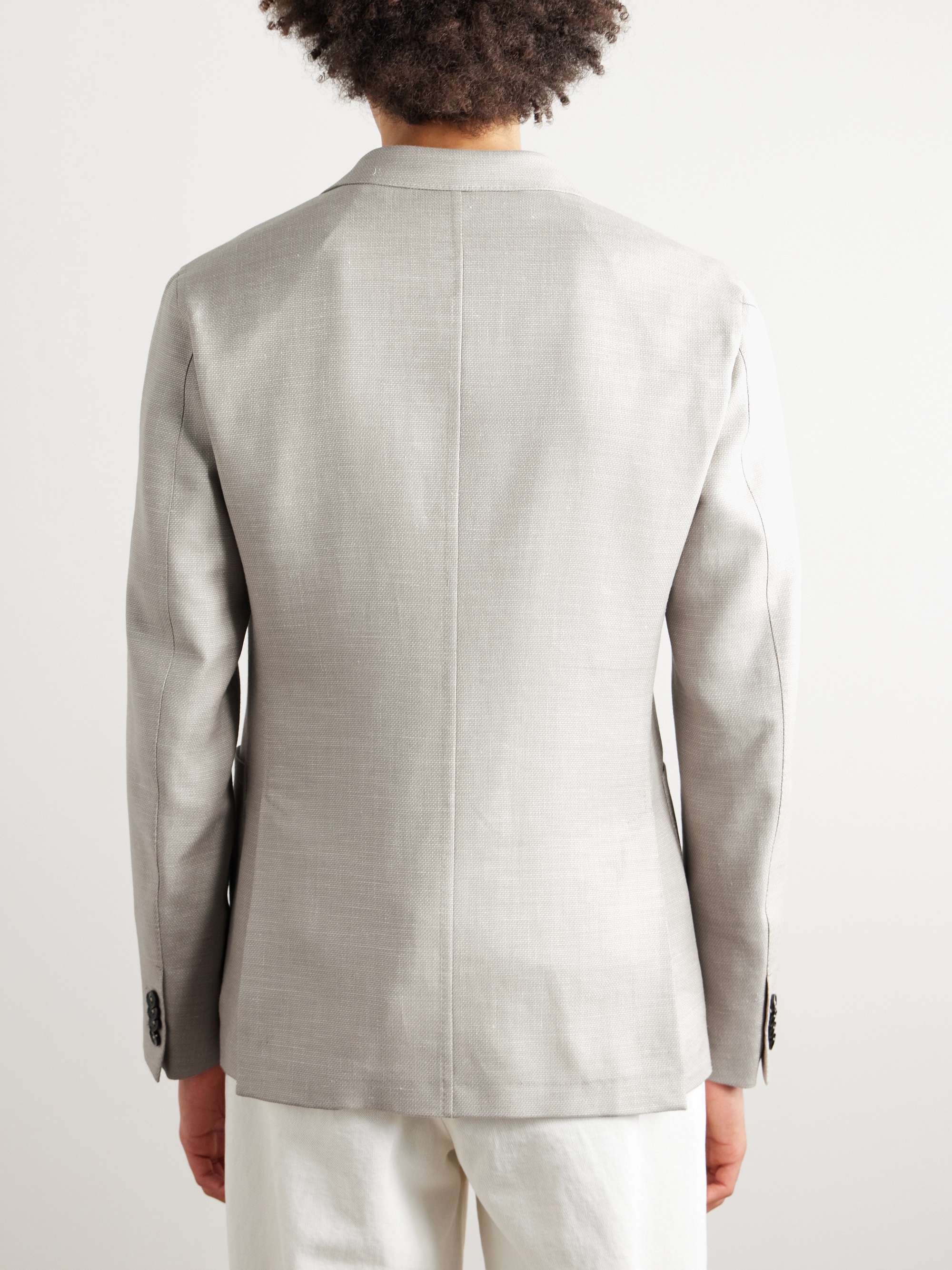 Double-Breasted Woven Blazer view